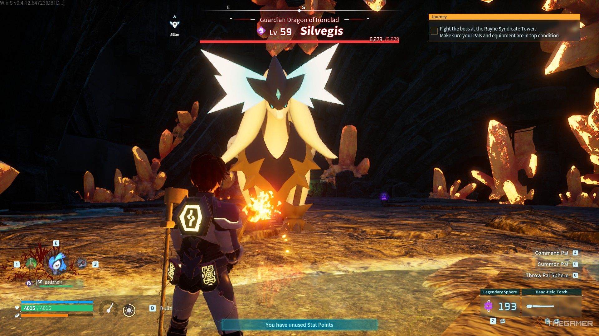 The player is fighting against the Silvegis in Palworld.