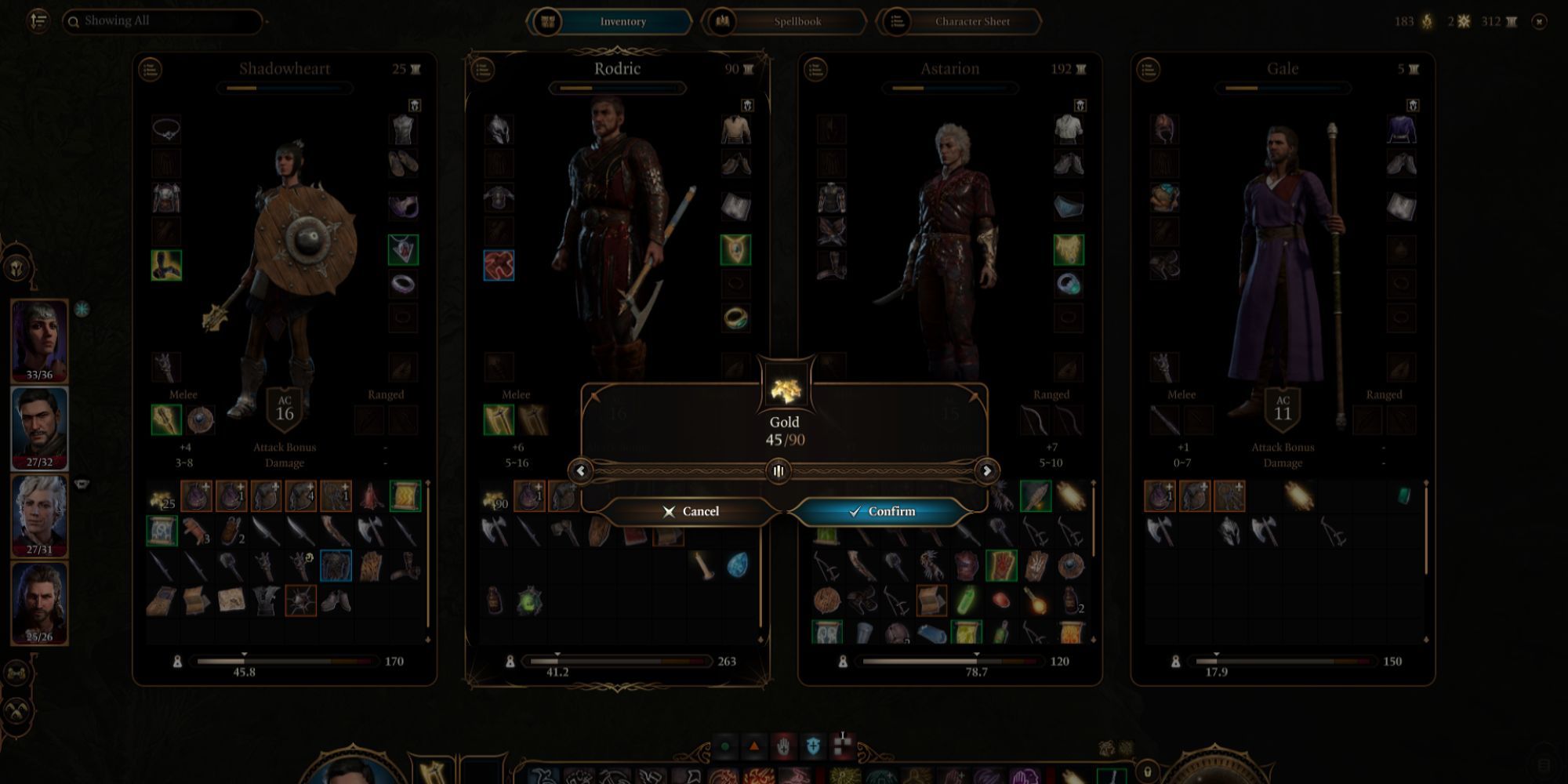 Baldur's Gate 3 Inventory Split Stacks