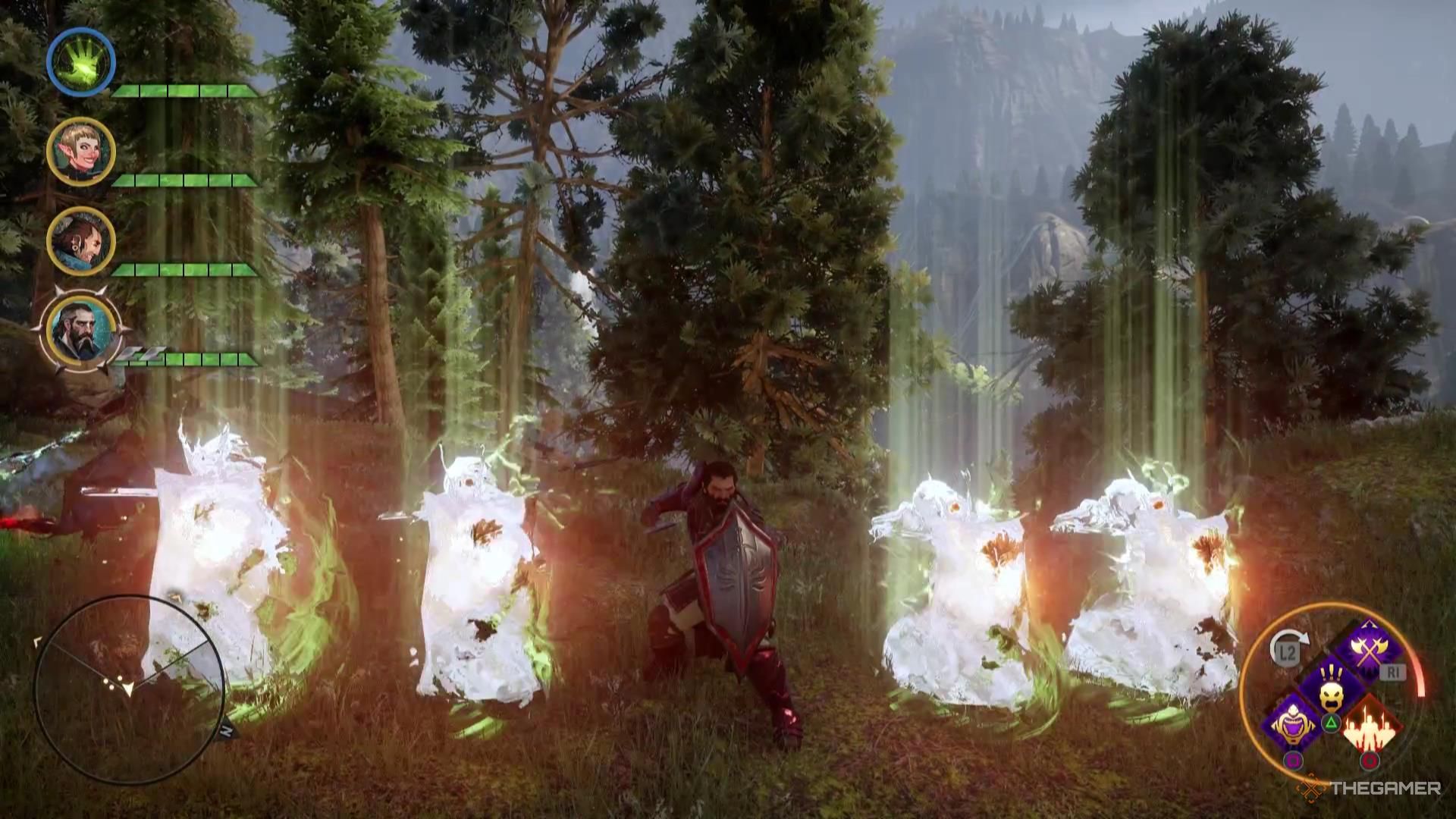 Blackwall summons ethereal blockers in Dragon Age: Inquisition.