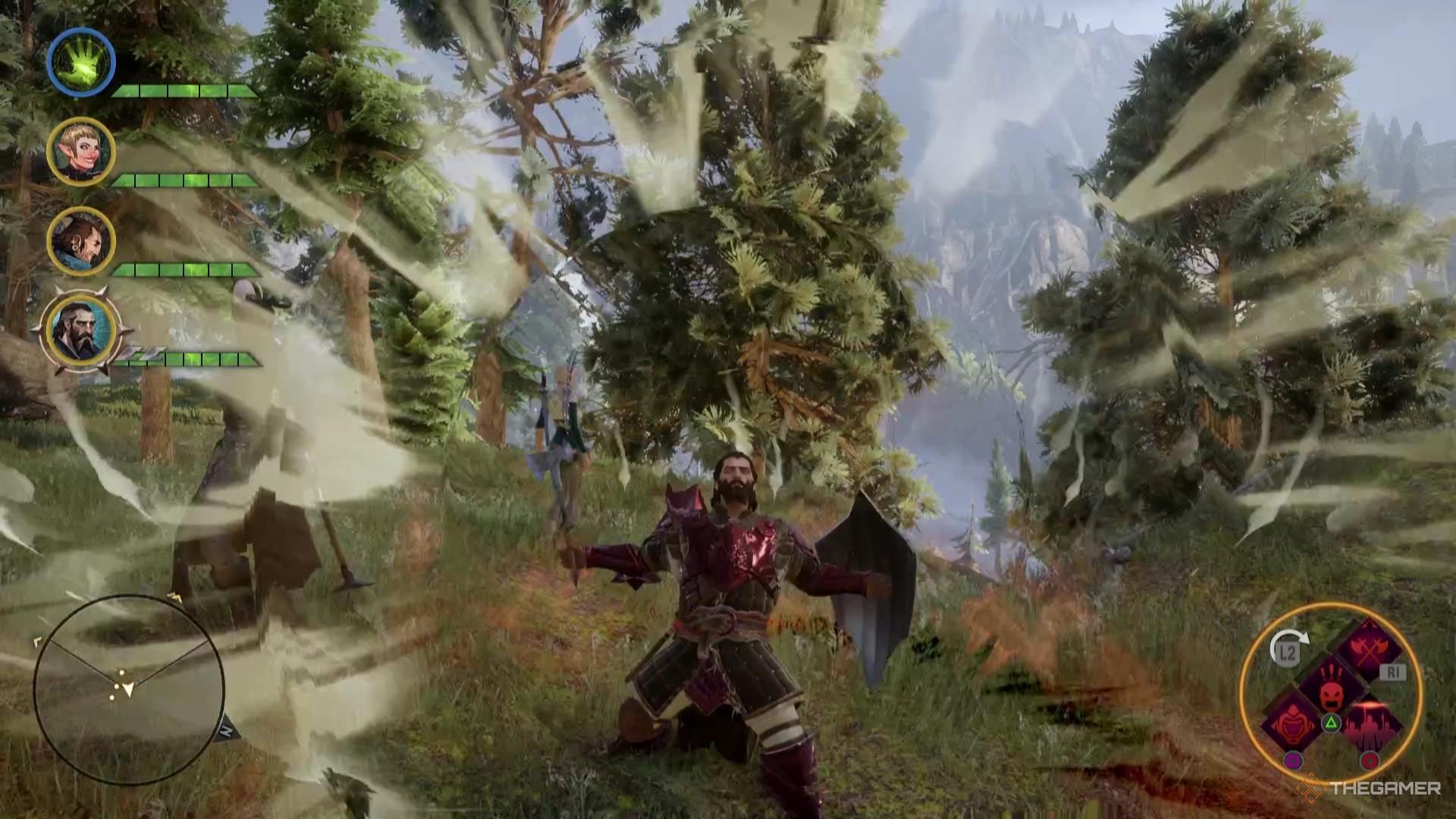 Blackwall yells his War Cry in Dragon Age: Inquisition.