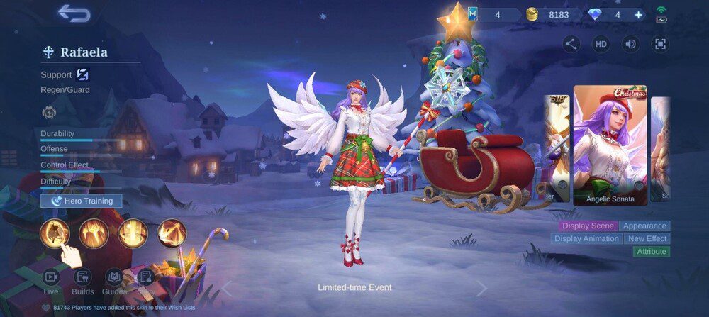 Mobile Legends Rafaela Christmas Skin