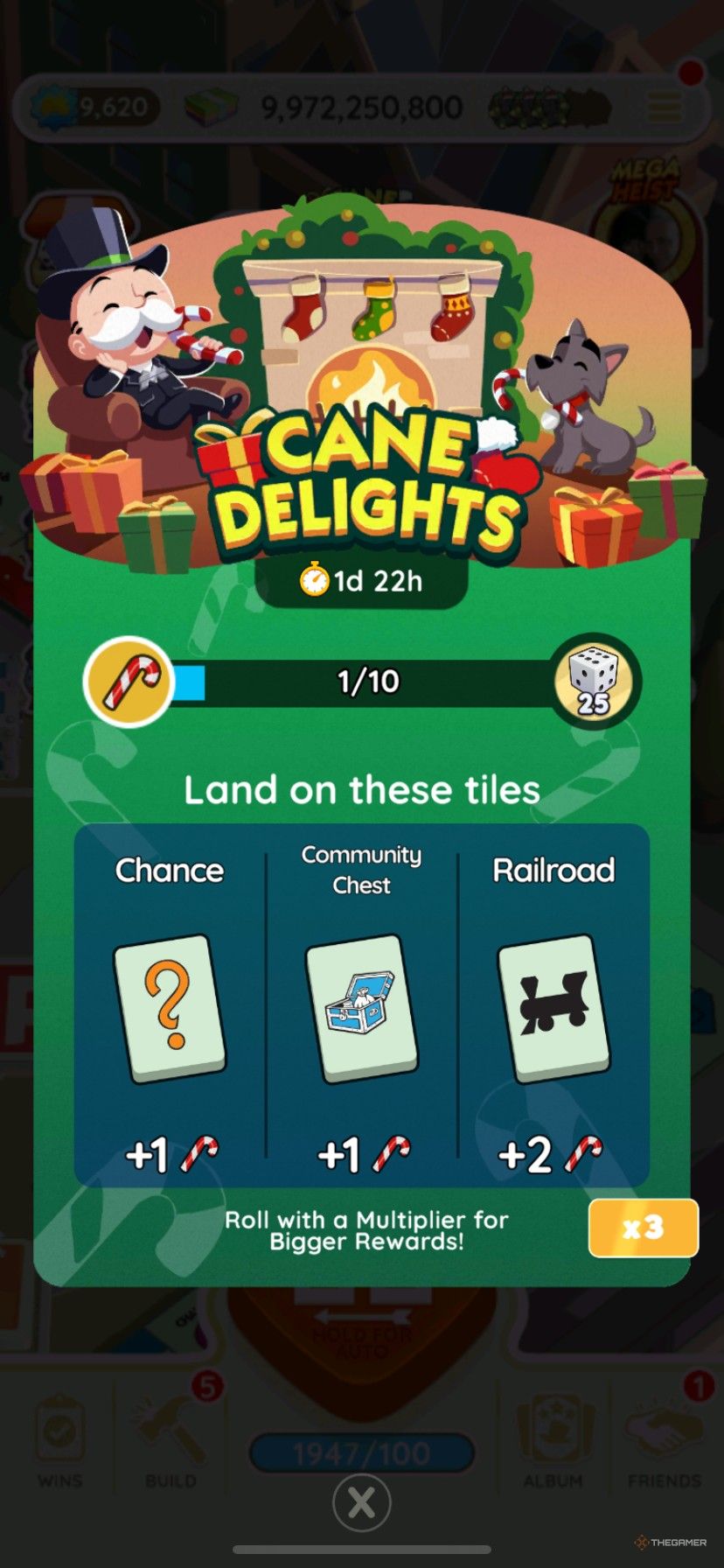 How to earn rewards in Cane Delights on December 11 in Monopoly Go.