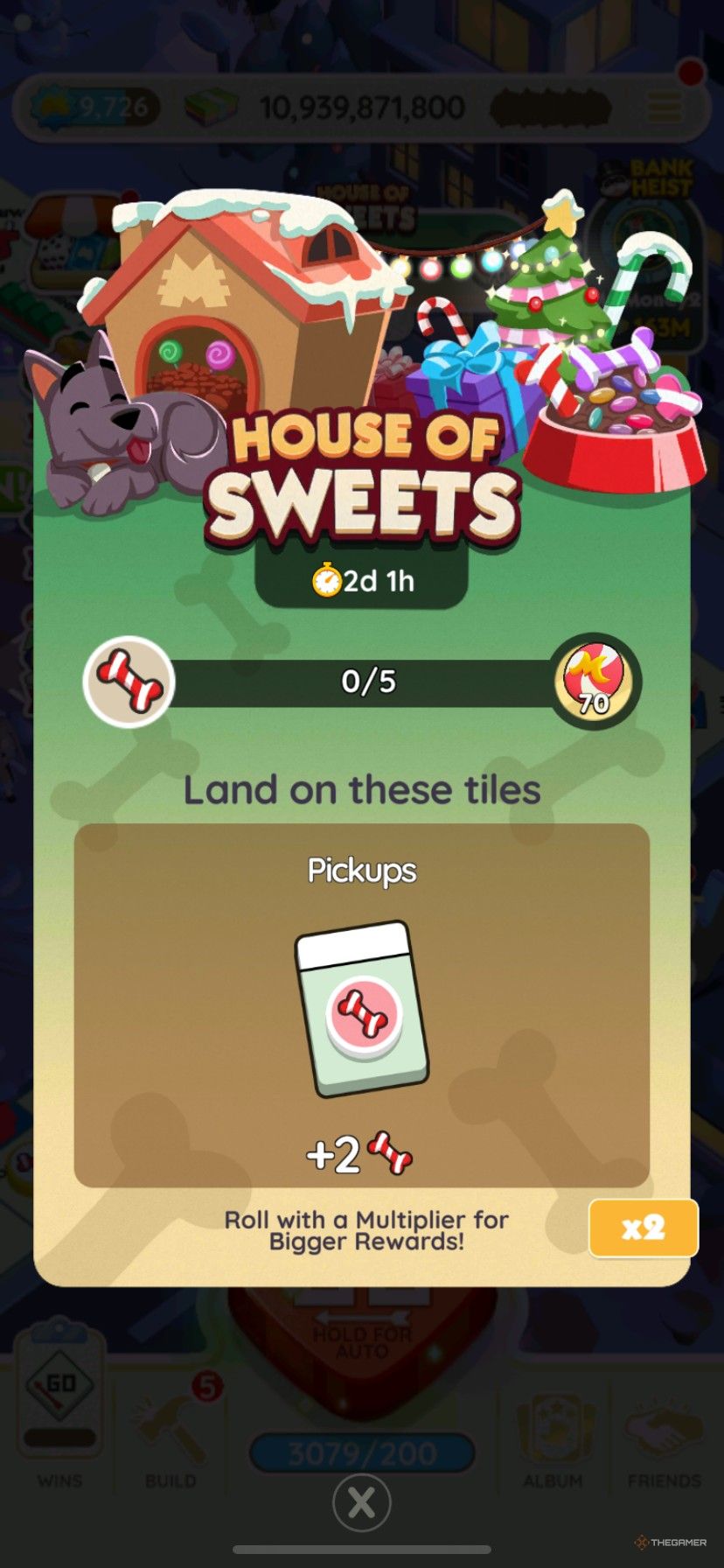 How to earn points with pickup tokens in House of Sweets in Monopoly Go.