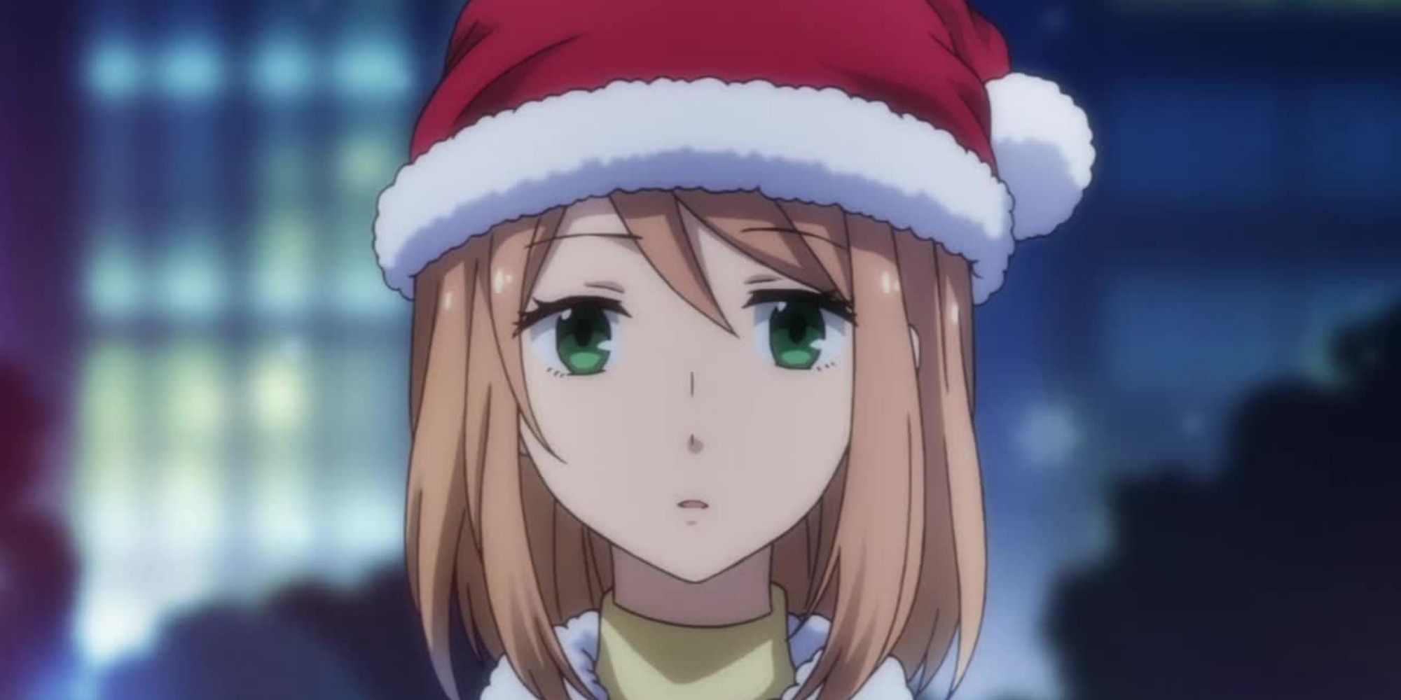 anna kobayakawa wearing a santa hat in rainbow days