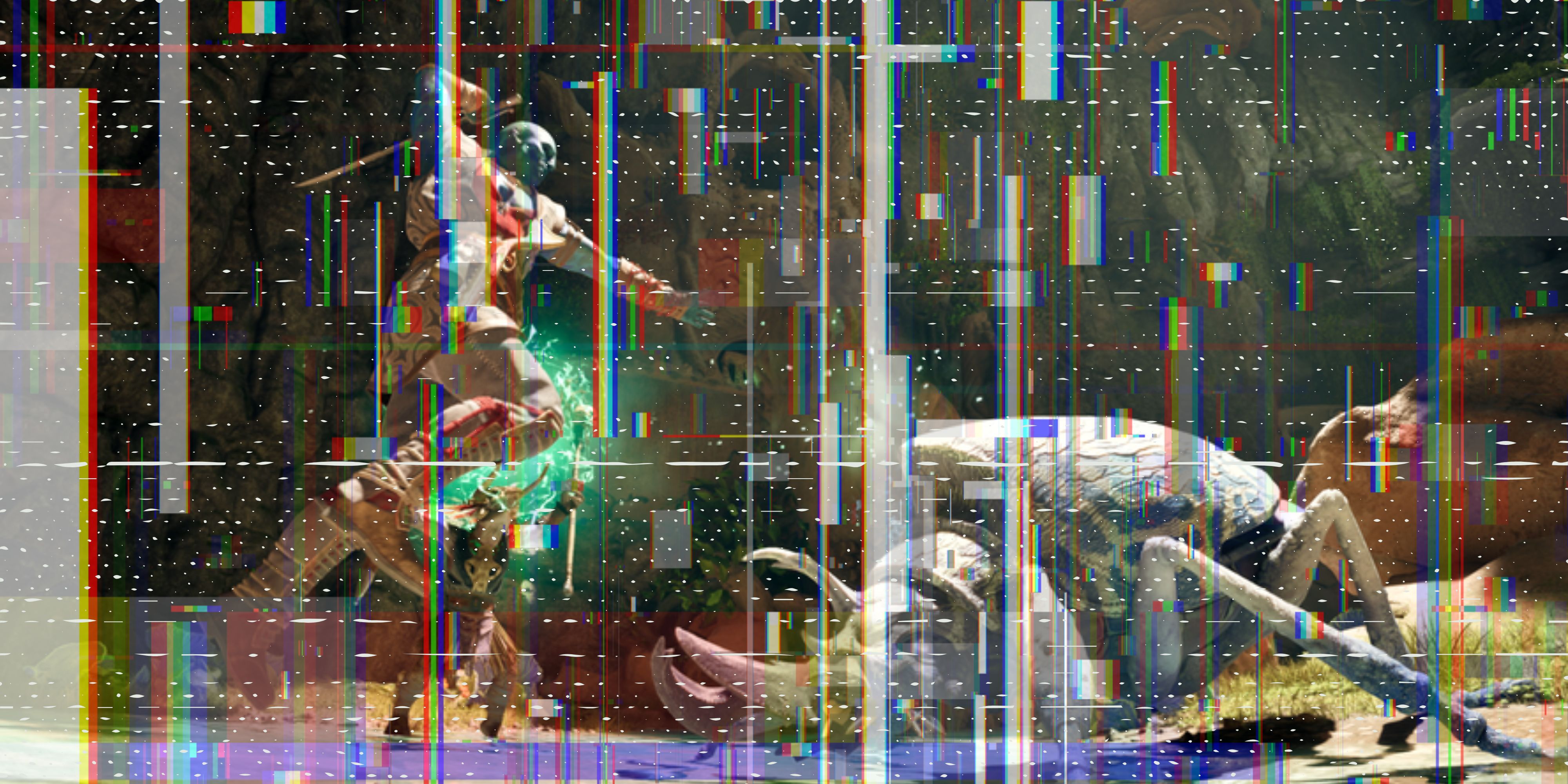 Glitch effect on Avowed screenshot