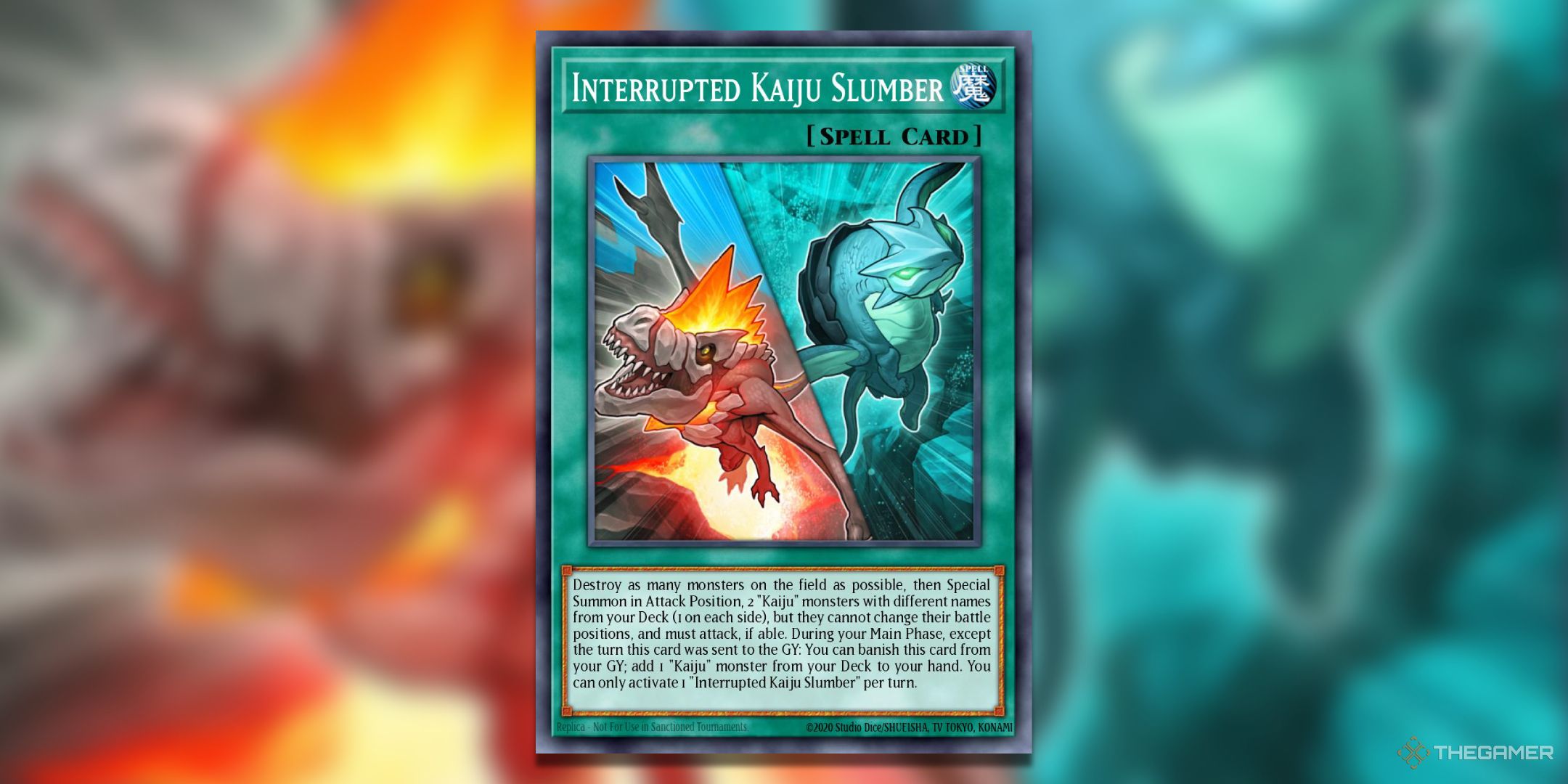 Interrupted Kaiju Slumber Yu-Gi-Oh! TCG Card Art.