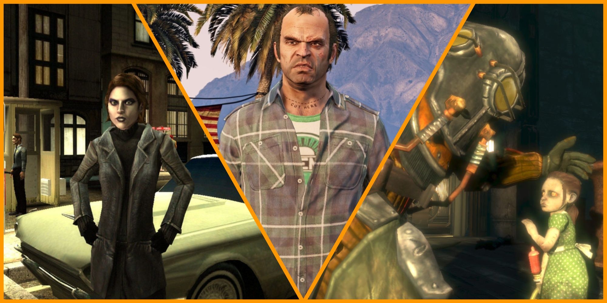 Vampire The Masquerade - Bloodlines, Grand Theft Auto Five, Bioshock