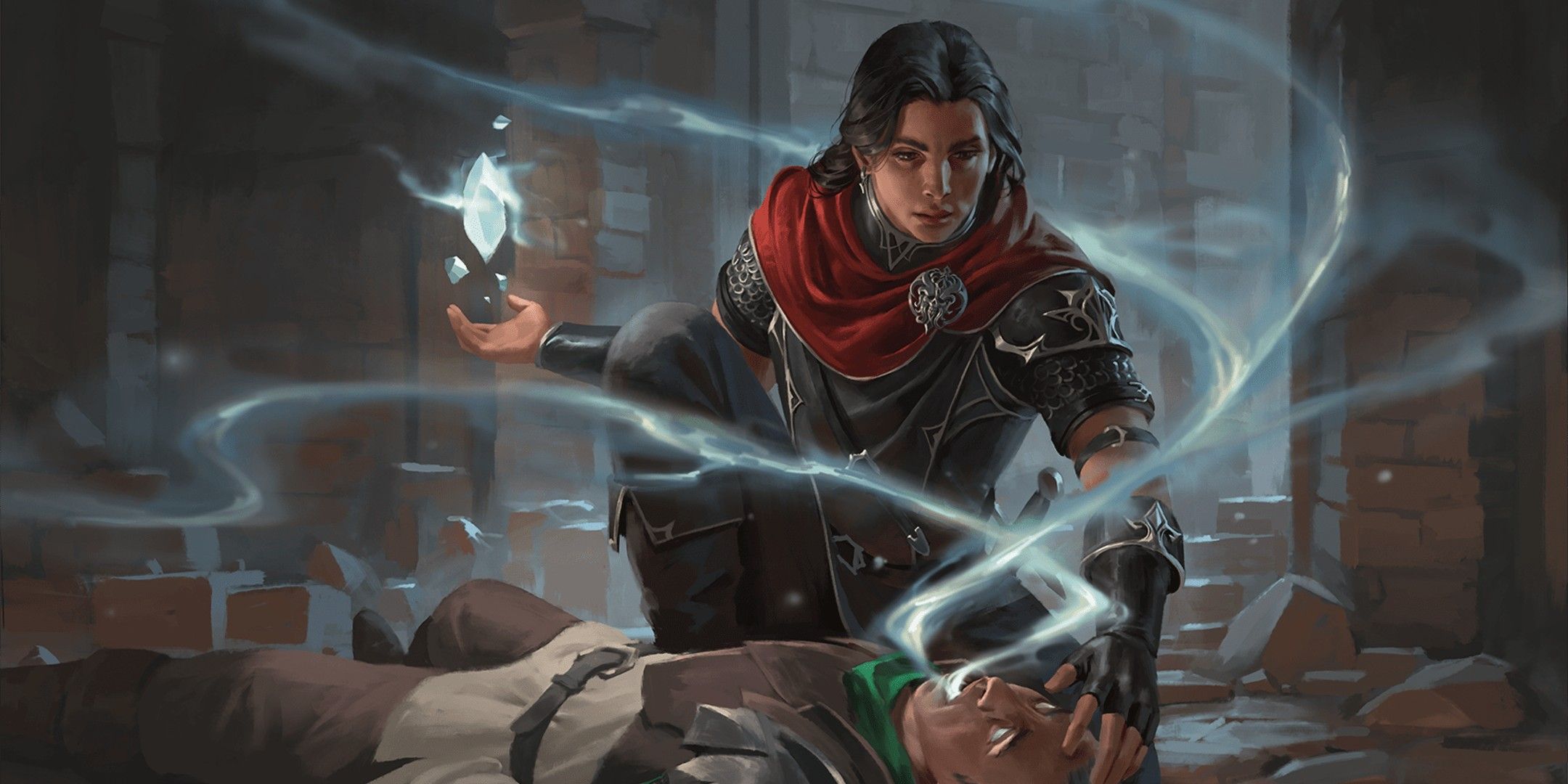 Dungeons & Dragons image showing A human Cleric casting Raise Dead.