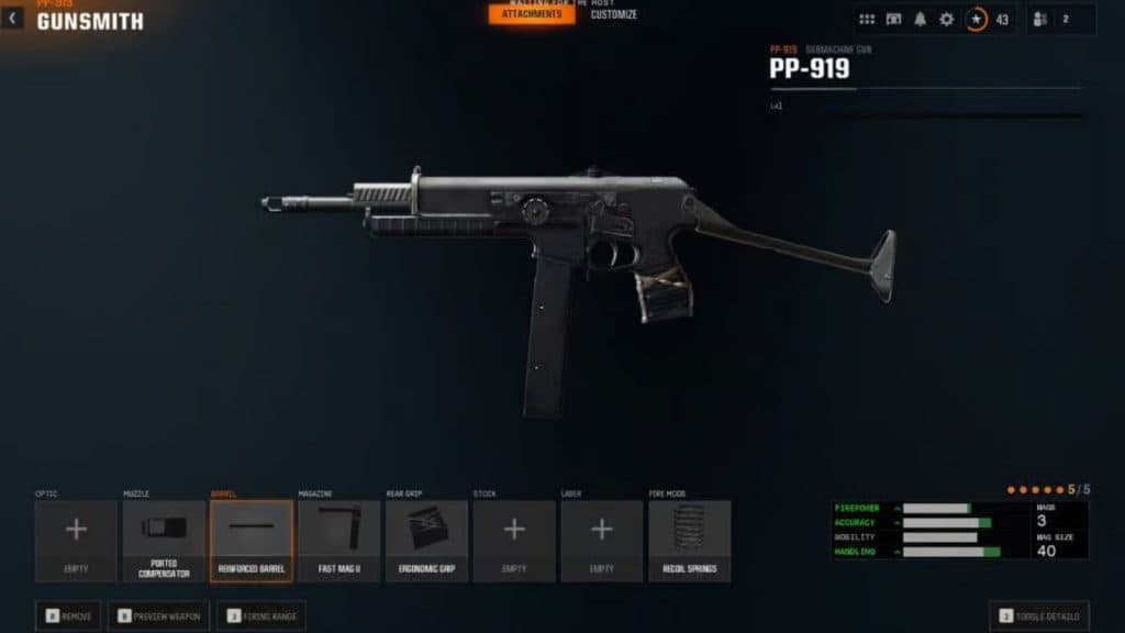 PP-919 class in Black Ops 6