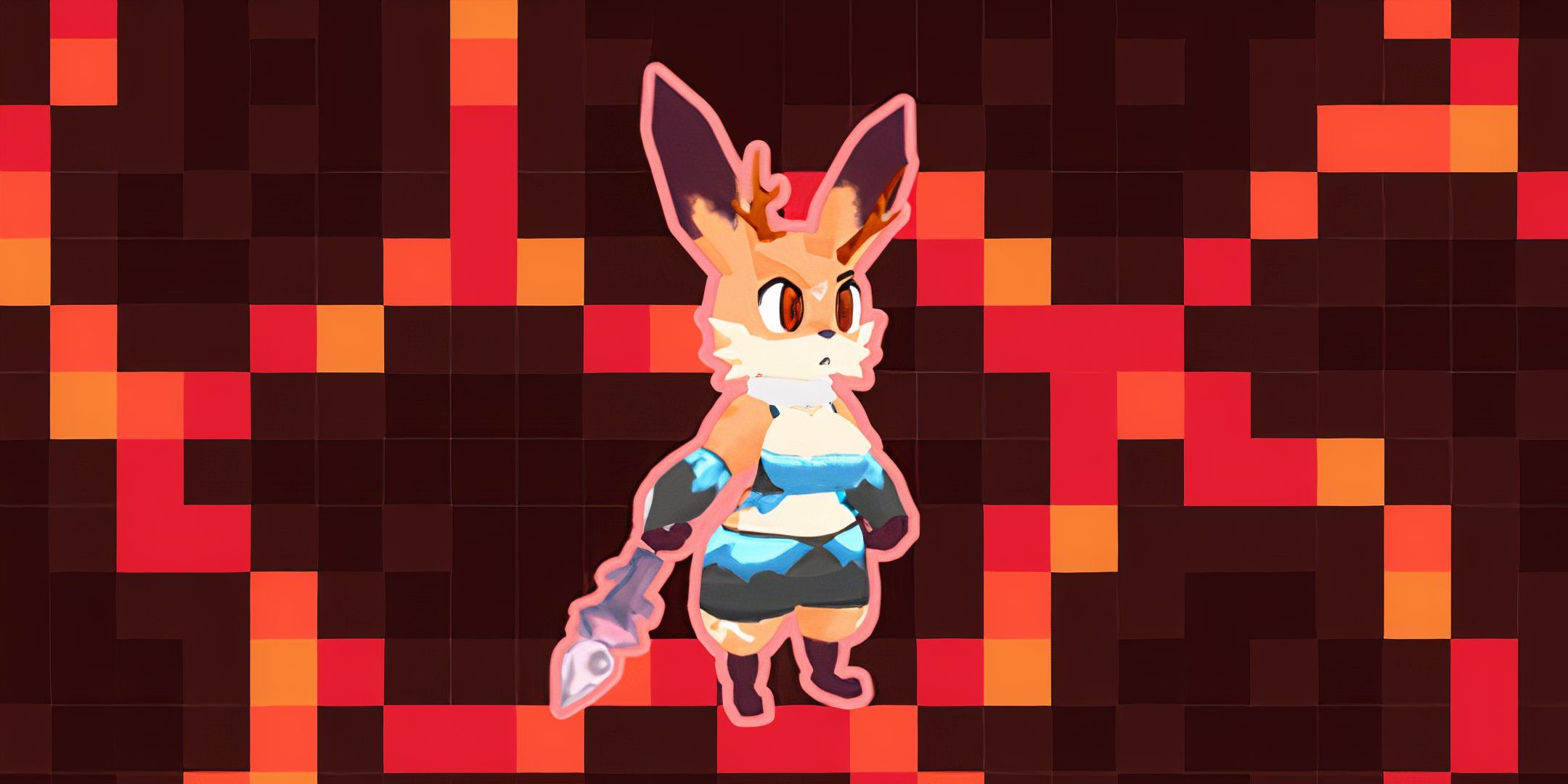 Image of the Wood Scepter being held by a fox character in Atlyss.