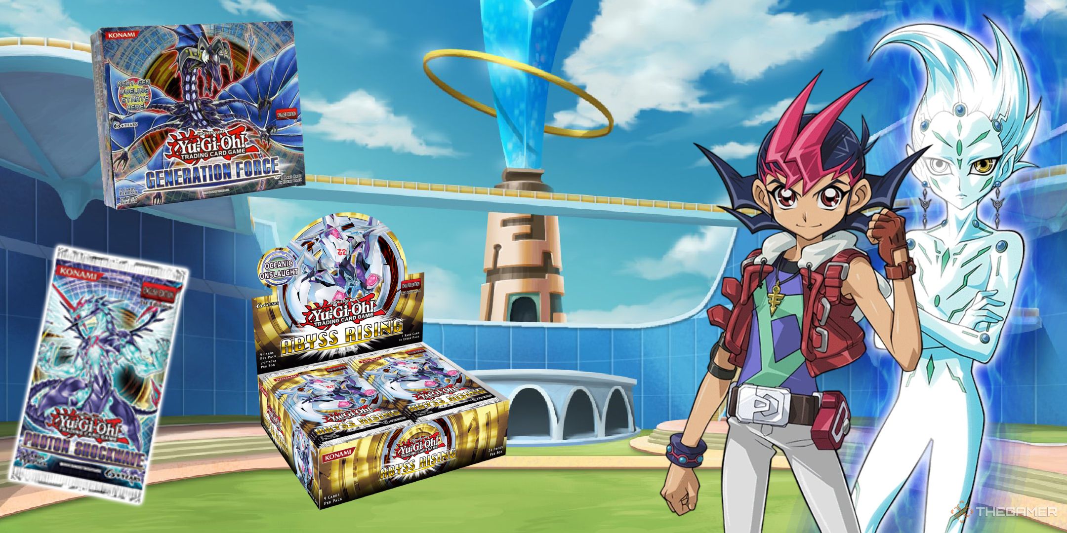 Yuma from Yu-Gi-Oh! Zexal and popular sets from the era.