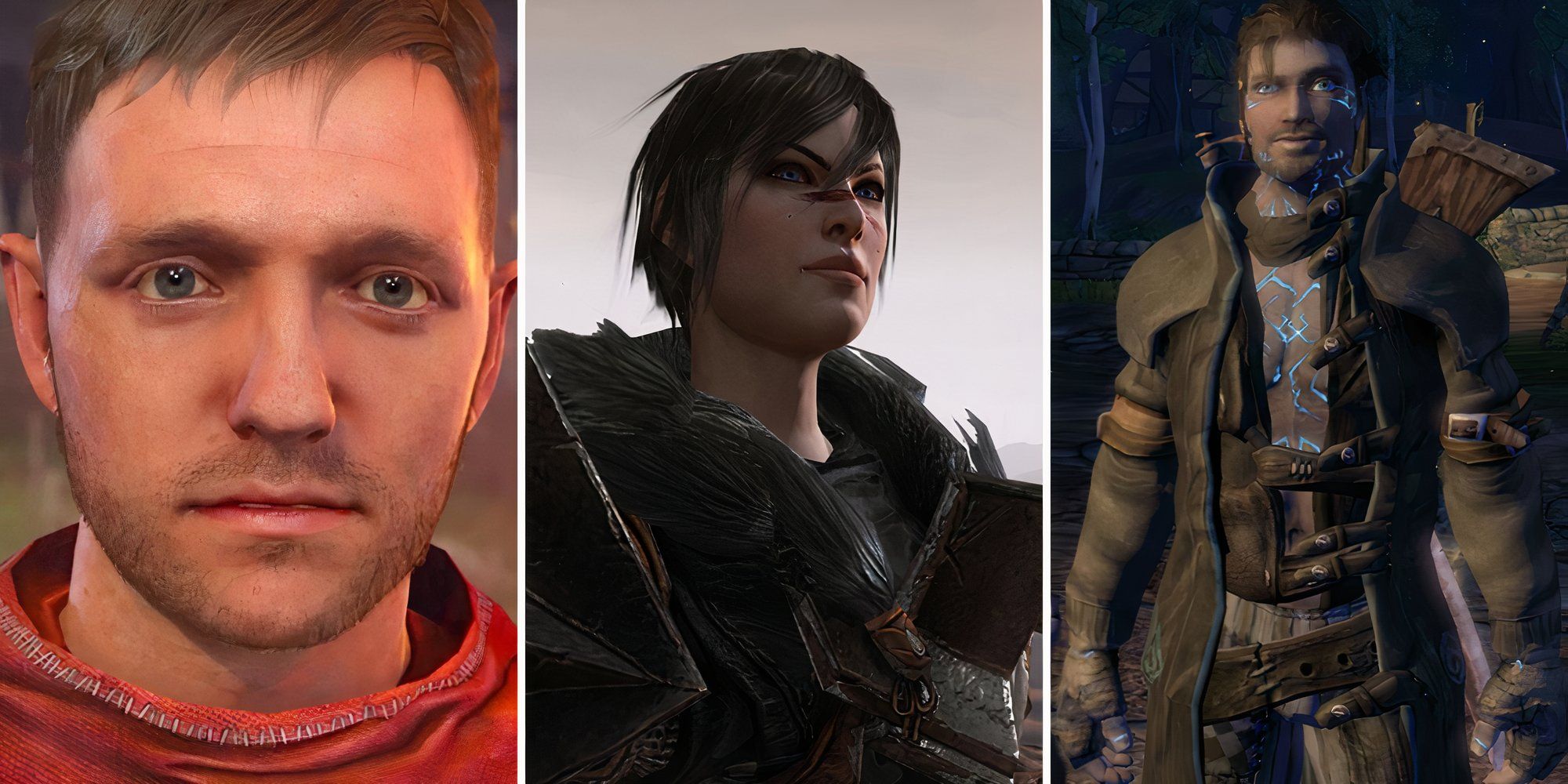 A grid showing the western RPGs Kingdom Come: Deliverance, Dragon Age 2, and Fable 2