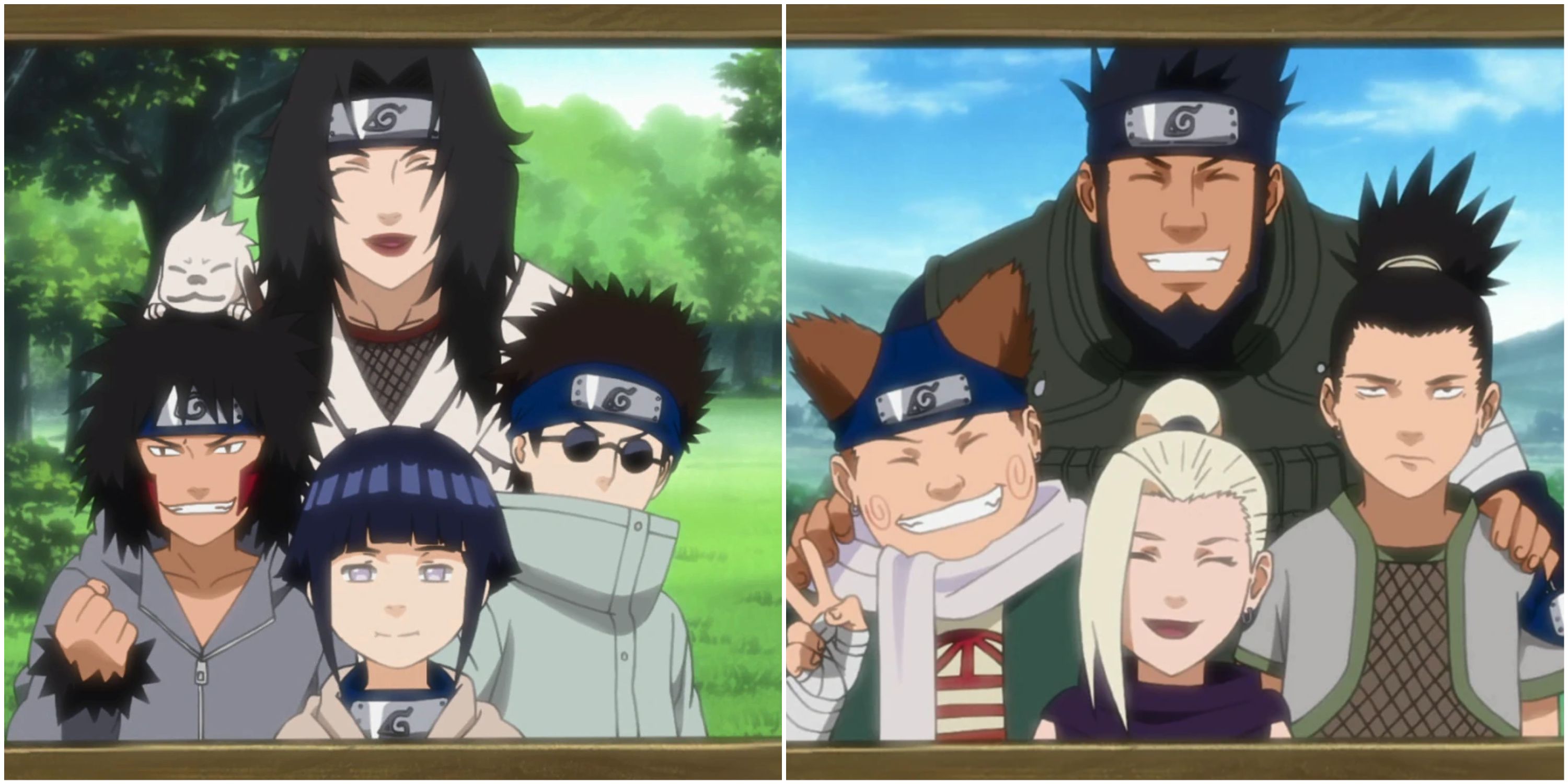 Team 8 and Team 10 in Naruto