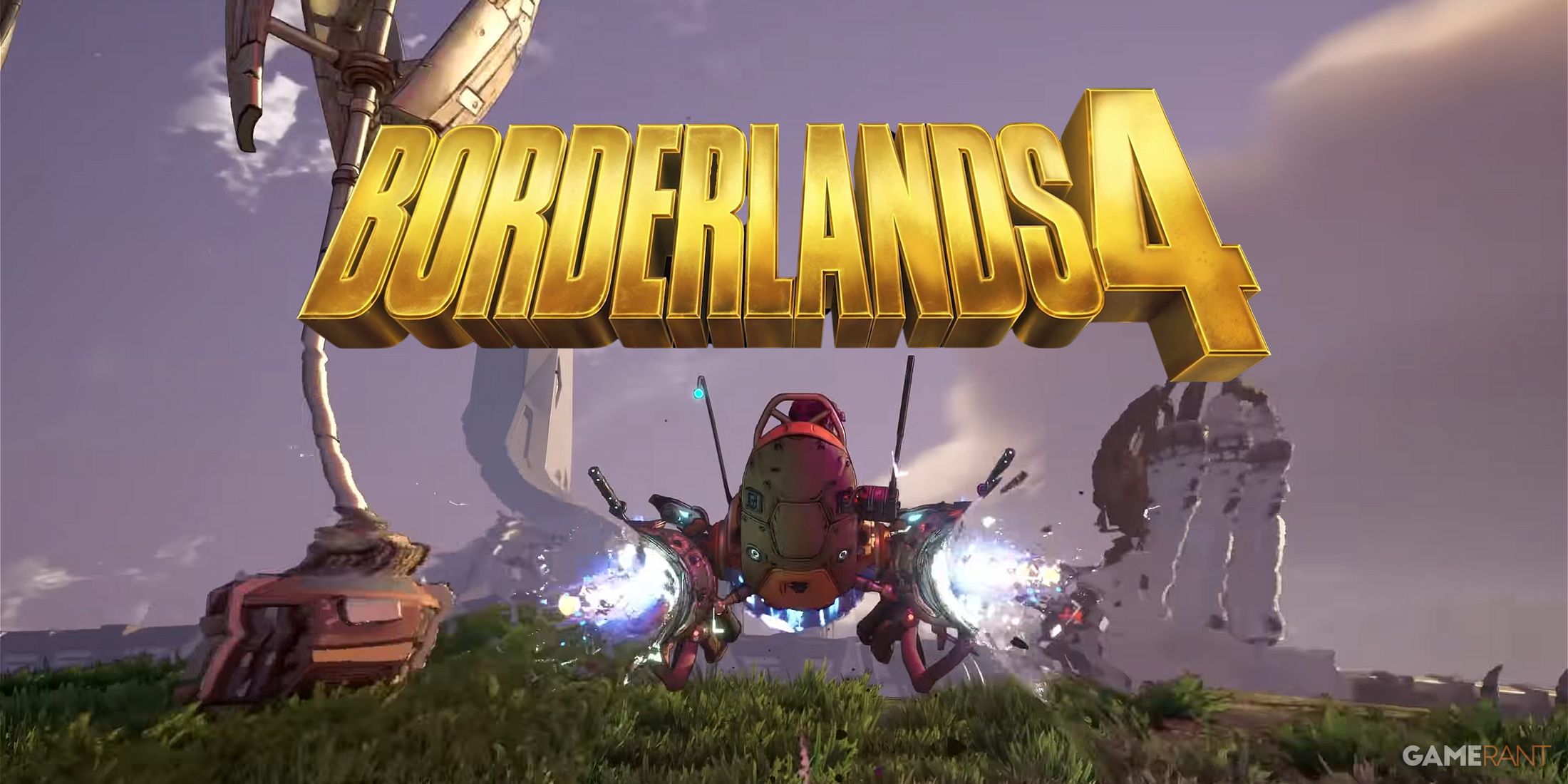 Borderlands 4 logo with vehicle taking off