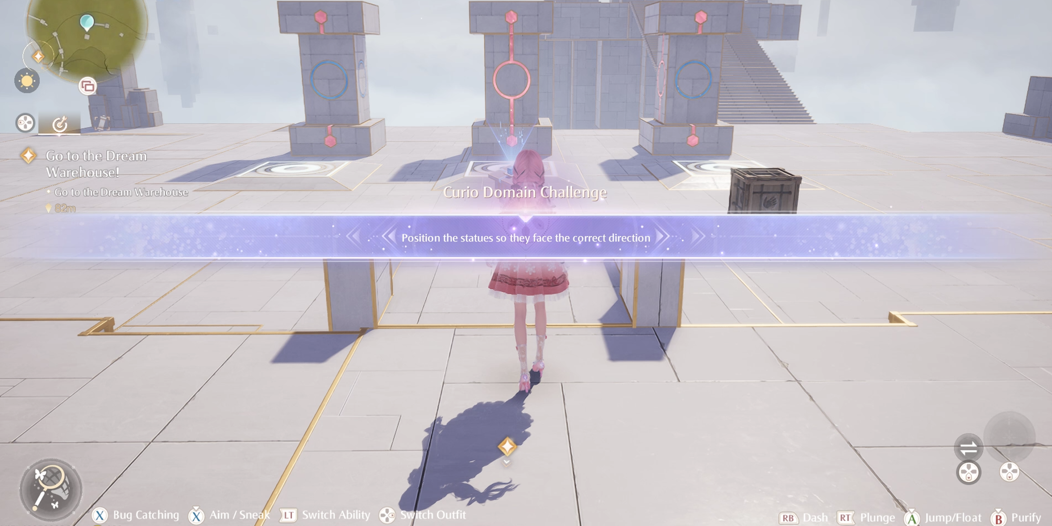 Infinity Nikki How To Position the Statues so they face the correct direction (Curio Domain challenge)