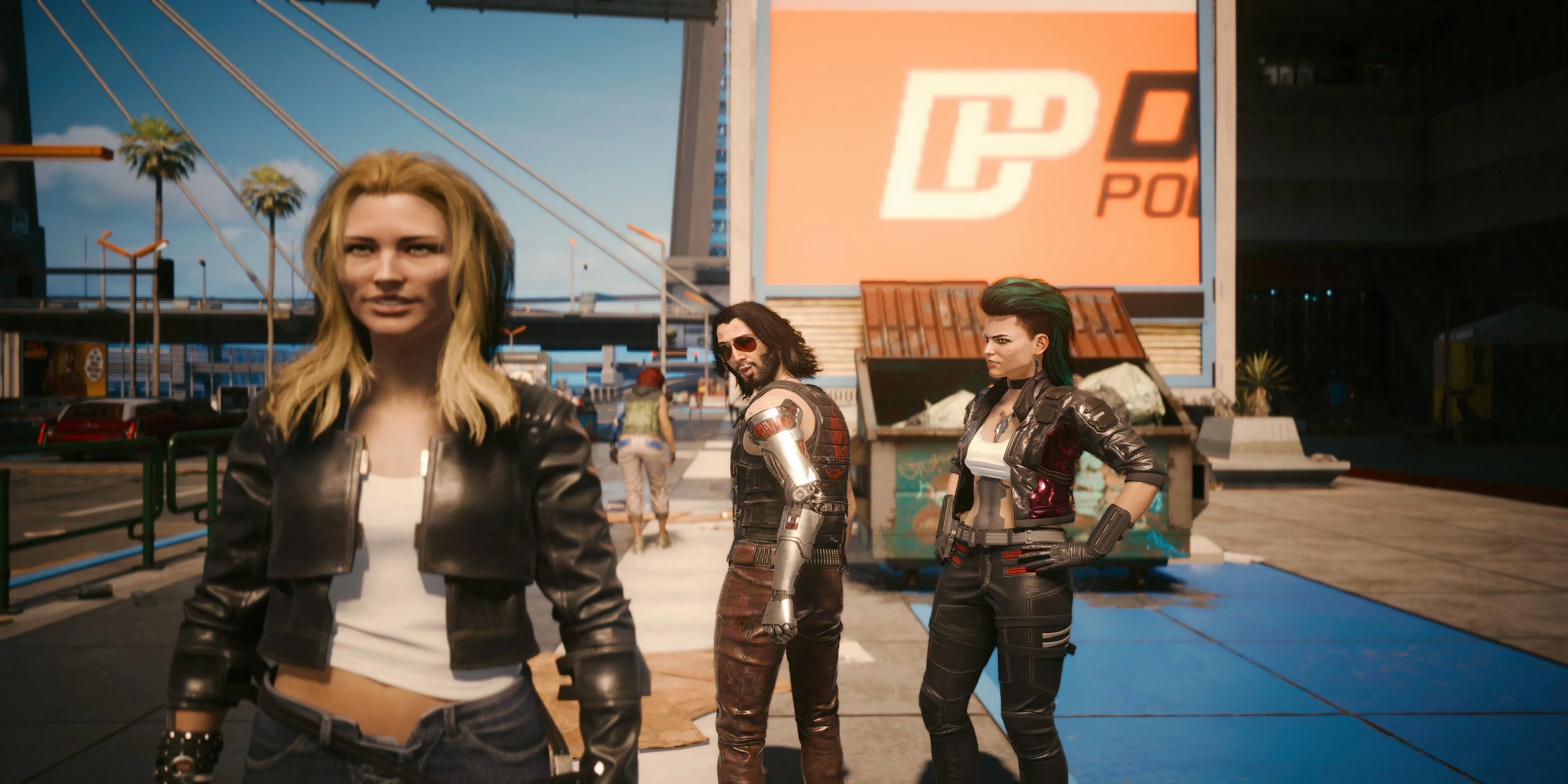 johnny looking at alt while rogue stares at him in cyberpunk 2077