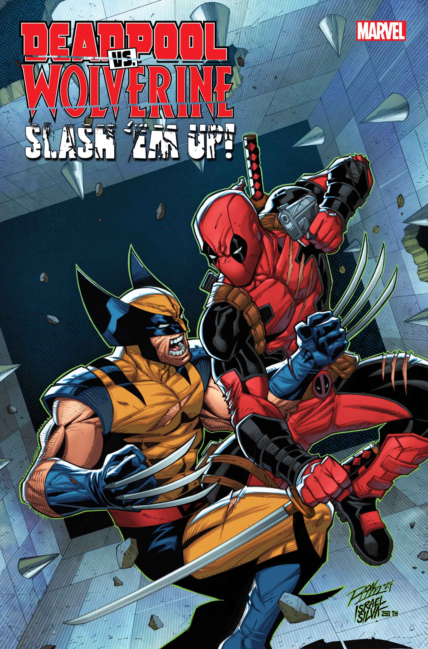 Deadpool and Wolverine fight on the covers for the new Slash 'em Up! one-shot.