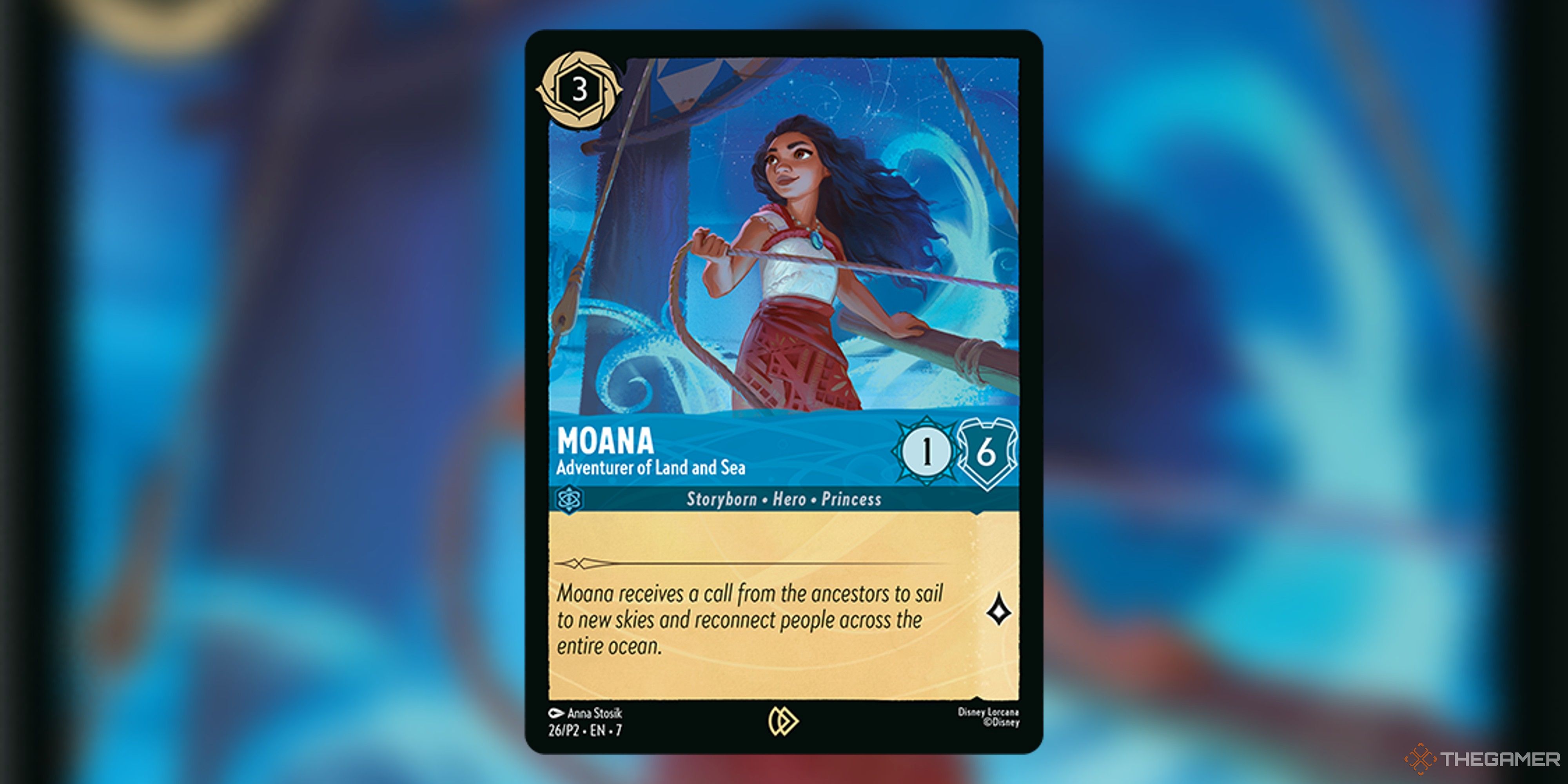 moana - adventurer of land and sea disney lorcana card.