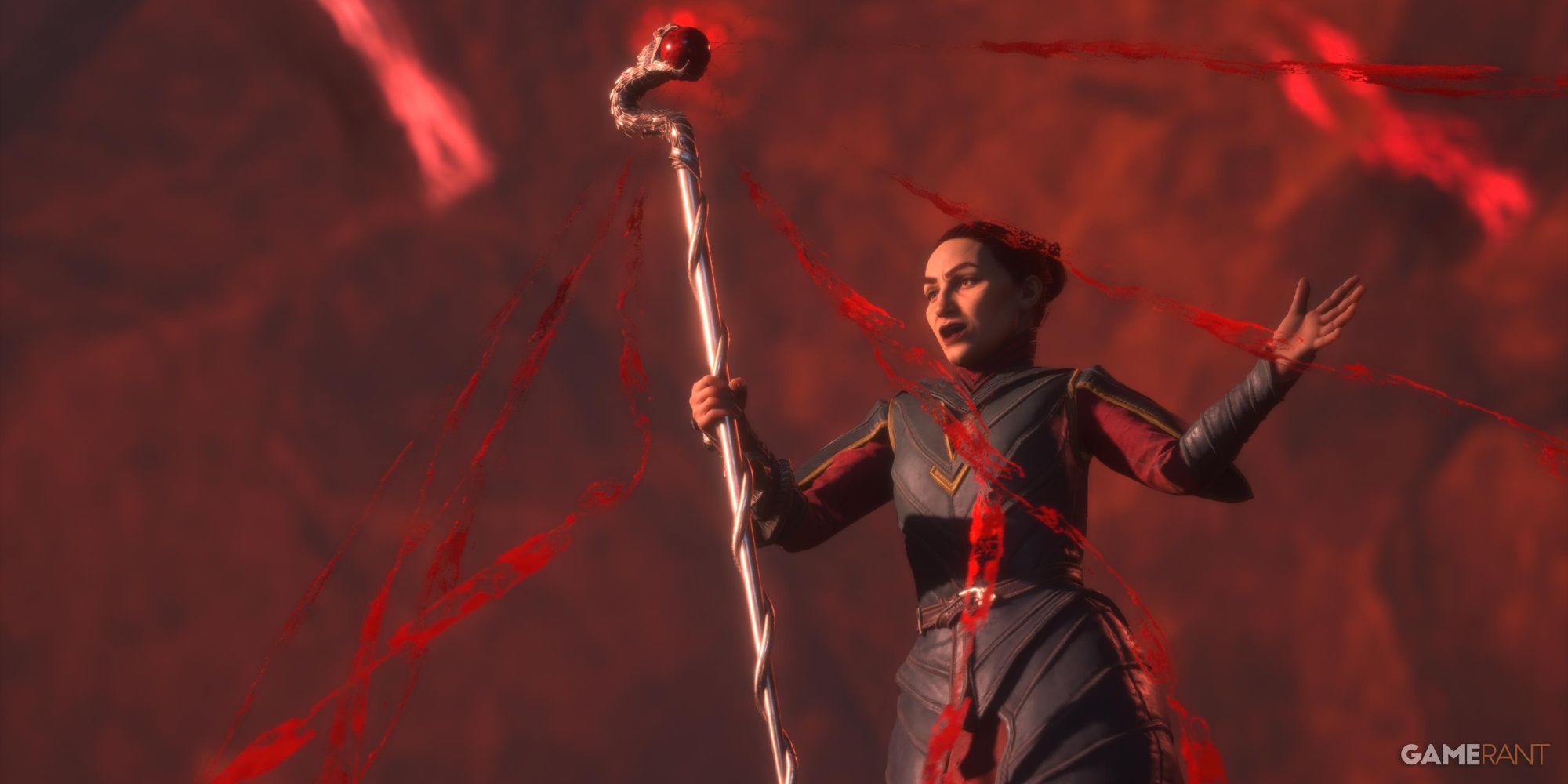 Aelia doing blood magic in Dragon Age: The Veilguard