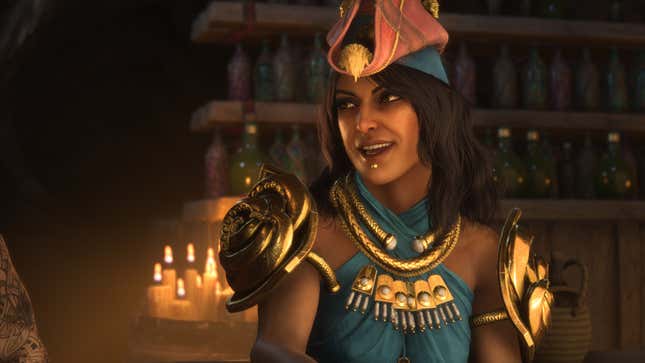 Isabela laughs at something off-screen.