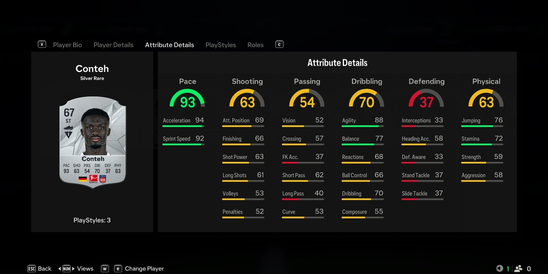 Conteh - FC 25 Stats