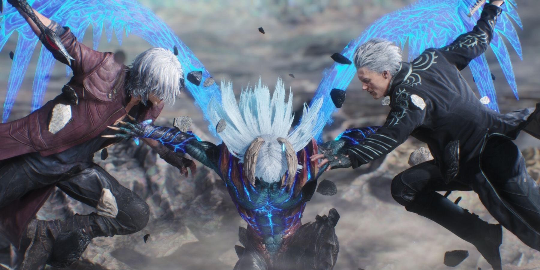 Screenshot of Dante and Vergil from Devil May Cry 5