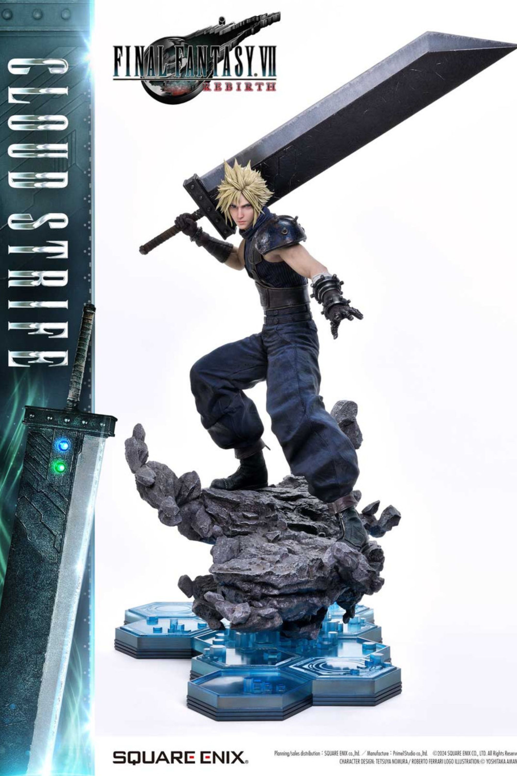 Final Fantasy 7 Rebirth Cloud Strife Masterline Statue.