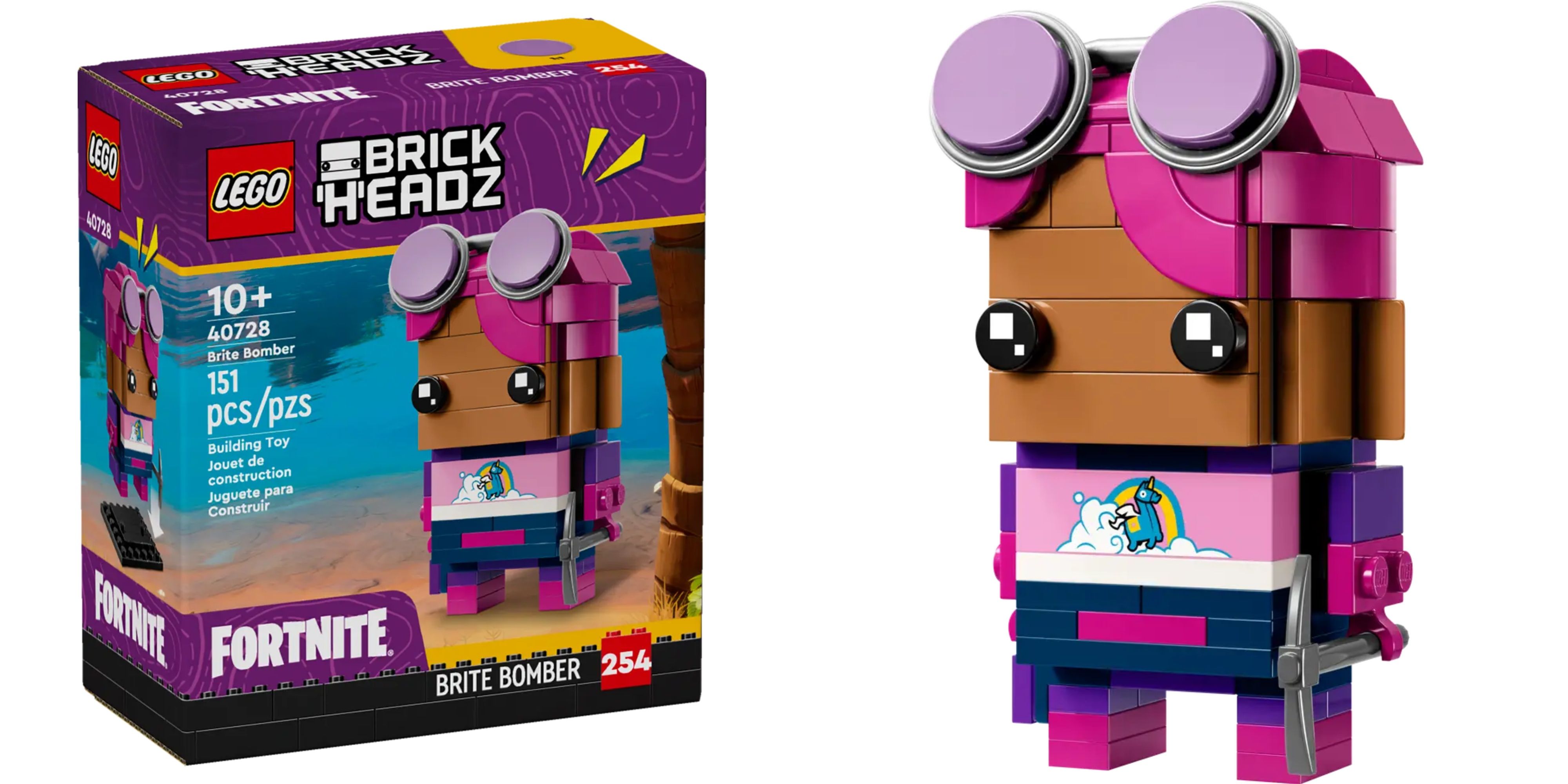 lego fortnite brite bomber brickheadz set.