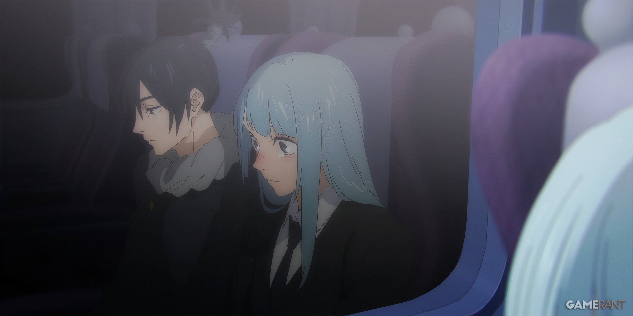 Muta And Miwa share an intimate conversation on a train to Shibuya before he passes on in Jujutsu Kaisen.