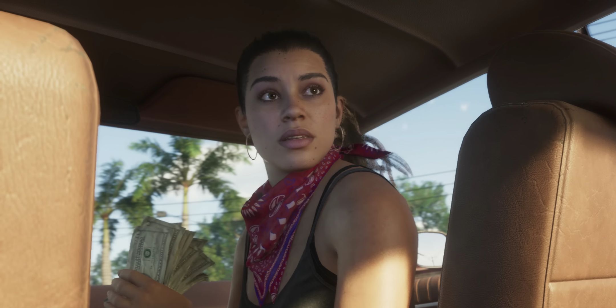 Lucia in the reveal trailer for Grand Theft Auto 6.