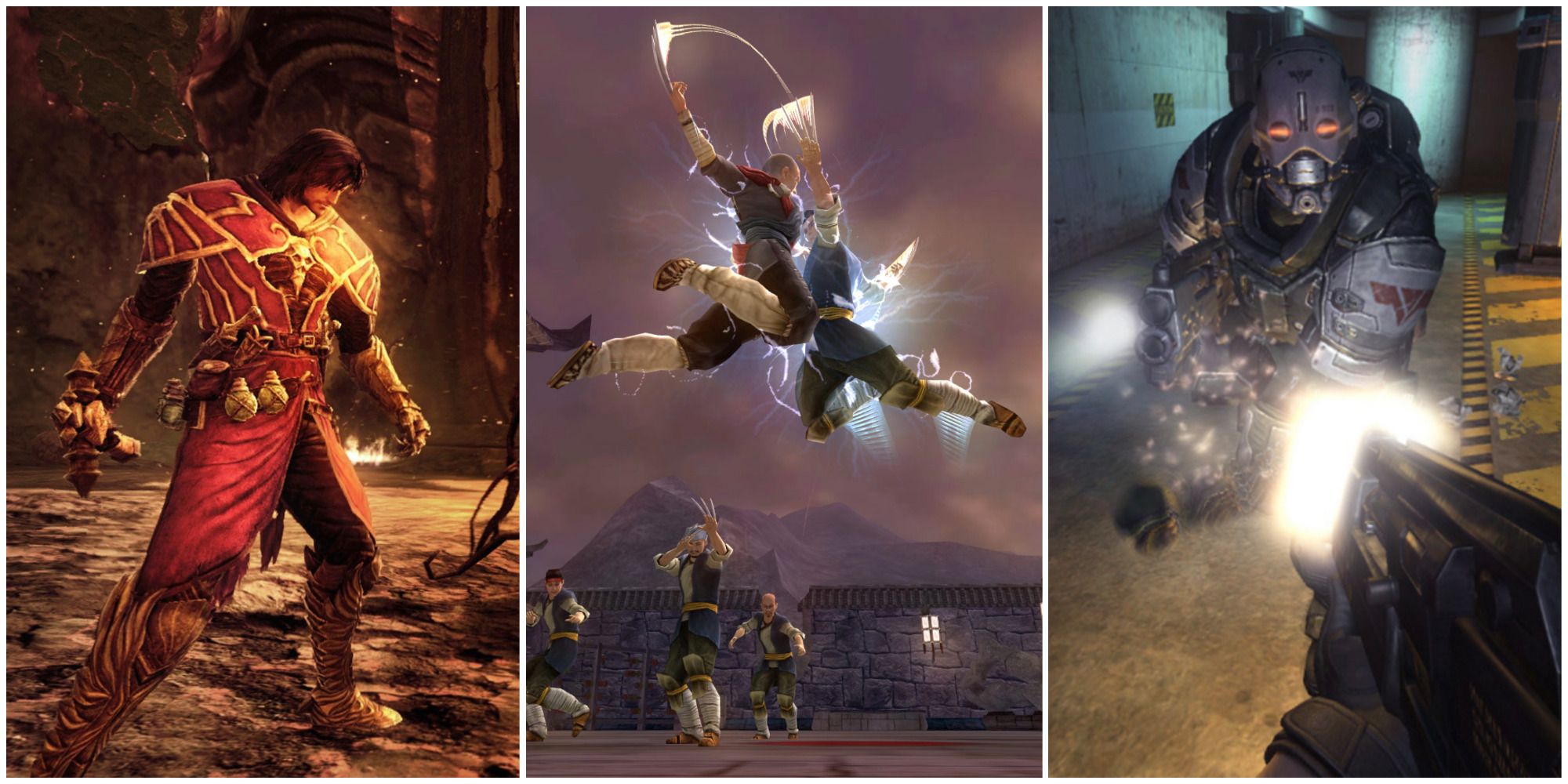 castlevania lords of shadow gabriel belmont, jade empire electric battle, fear 2 gunfight featured