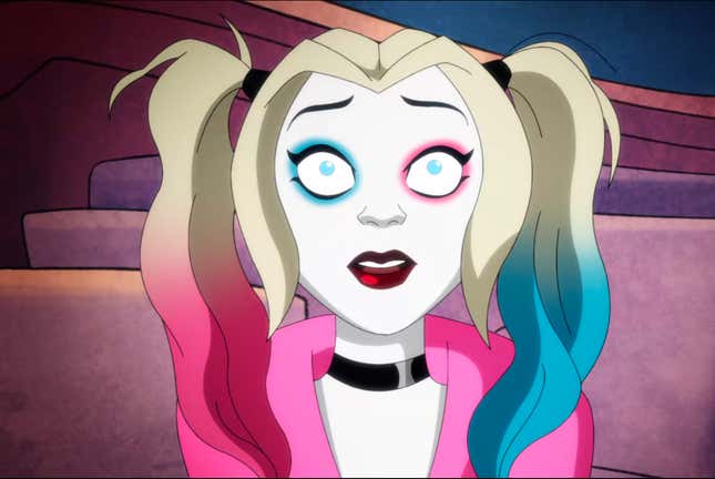 Harley Quinn is shocked at what she sees