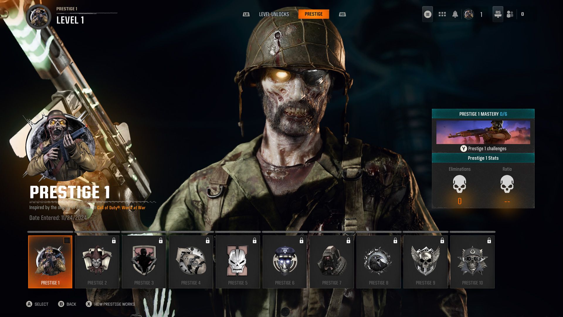 Black Ops 6 Prestige Multiplayer Menu