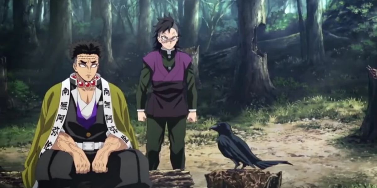 Gyomei’s crow, Gyomei and Genya