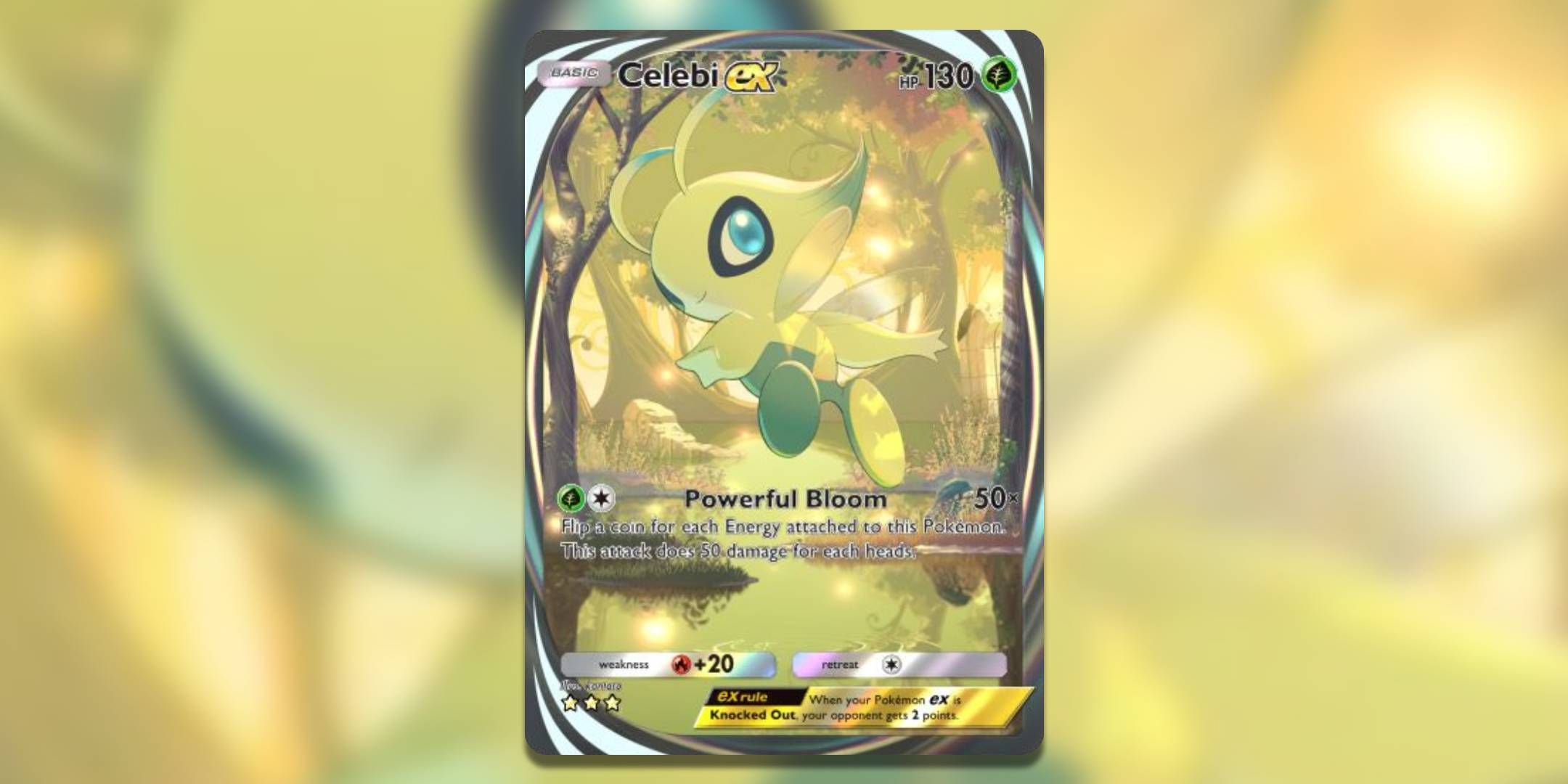 Celebi ex immersive art in Pokemon TCG Pocket