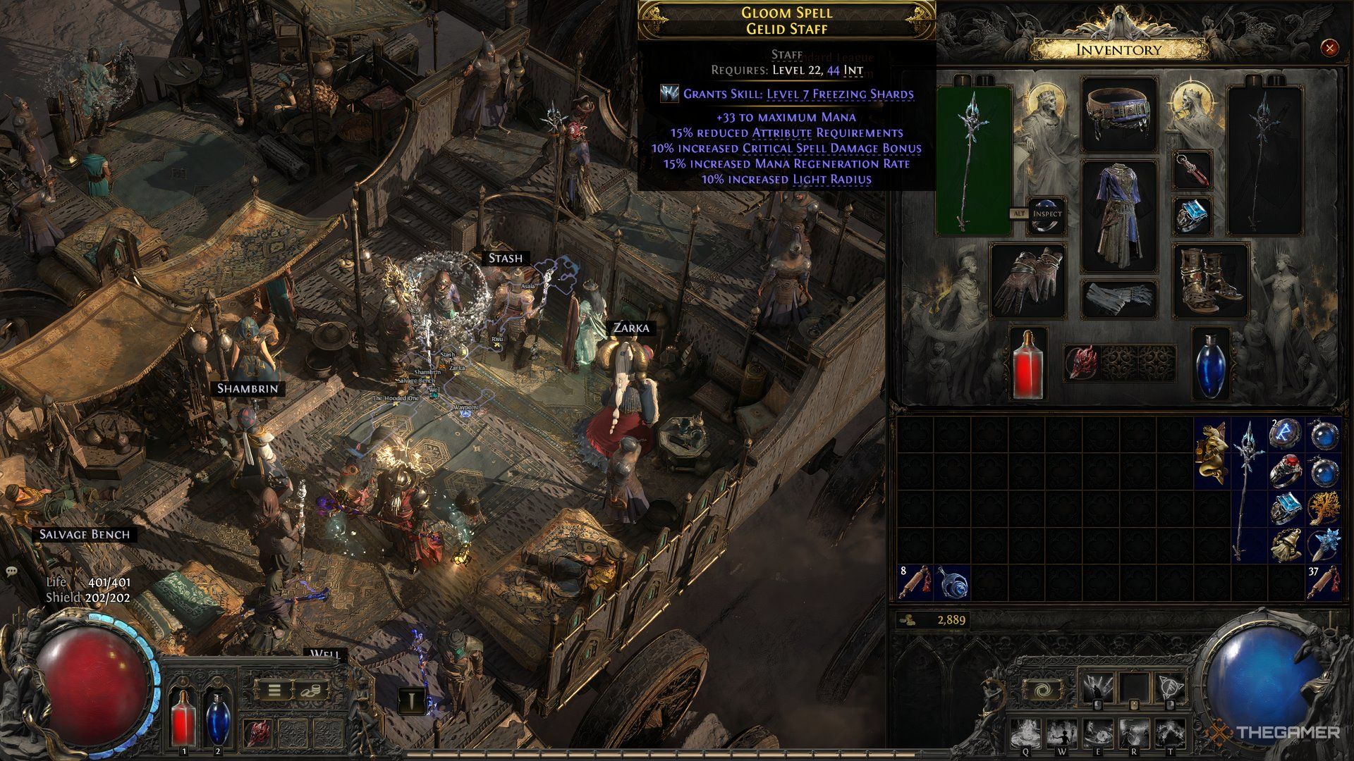 Gelid Staff showcase in Path of Exile 2.