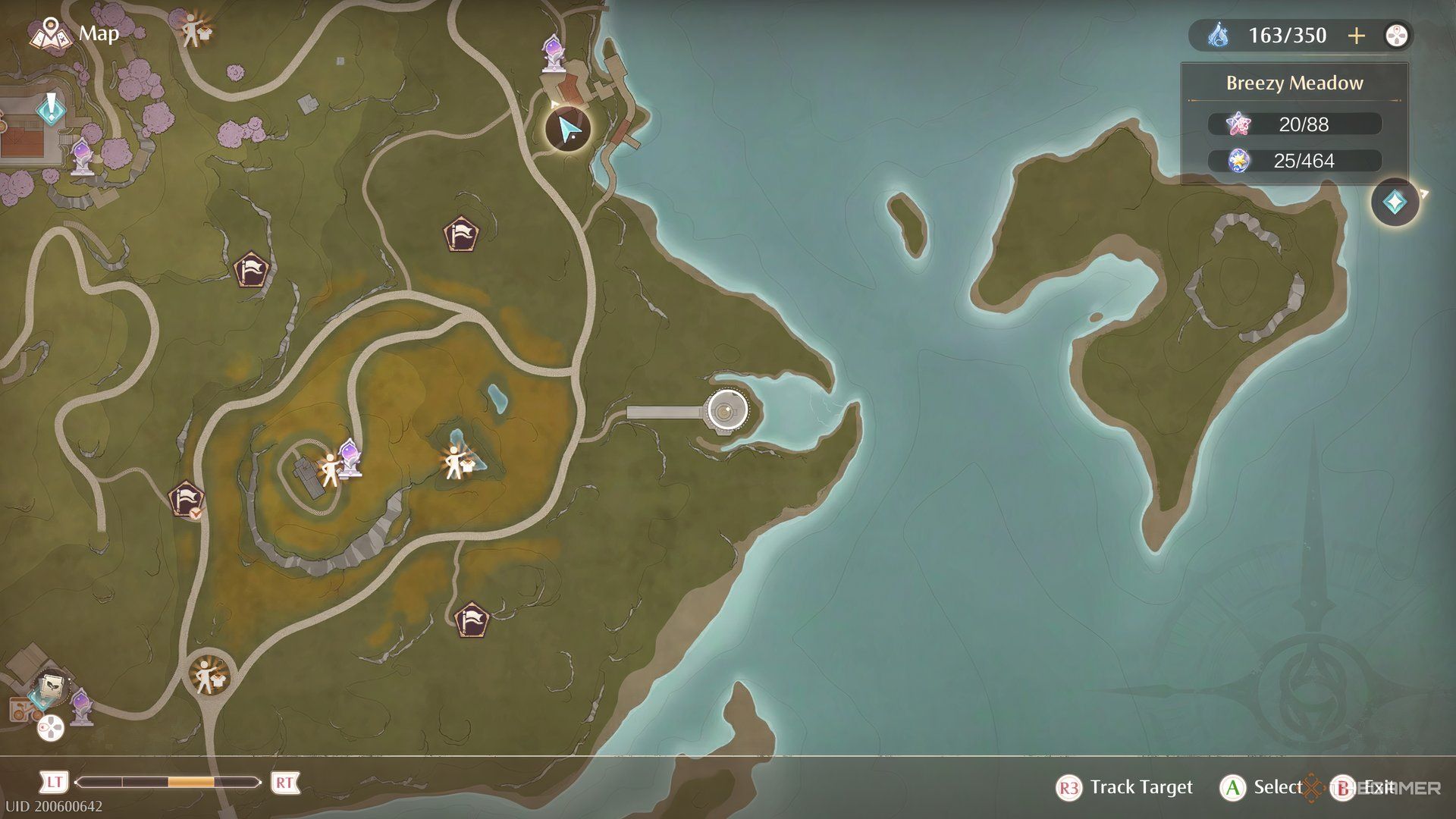 Swan Gazebo location is shown on the map in Infinity Nikki.