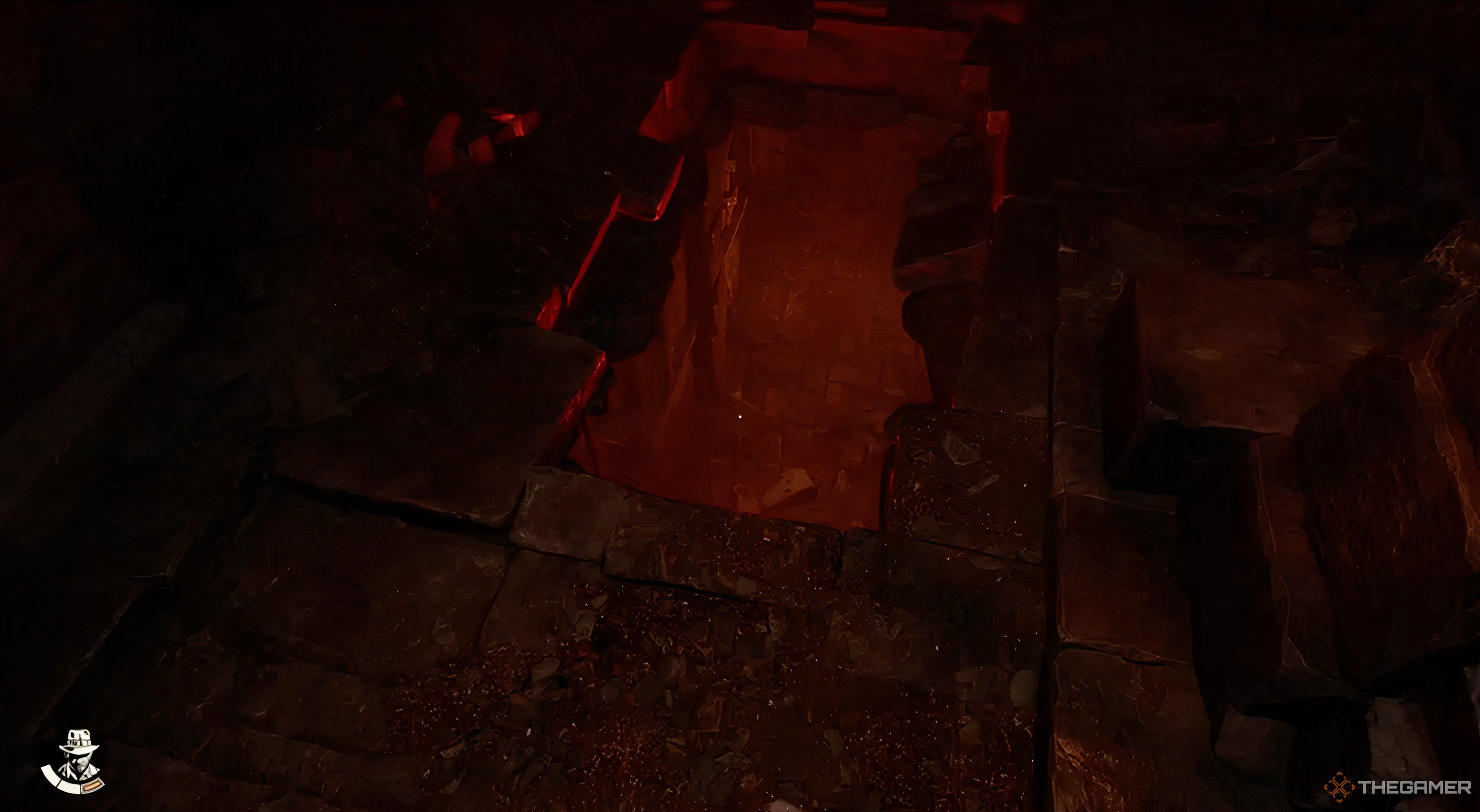 A hole in the floor in Indiana Jones and the Great Circle.