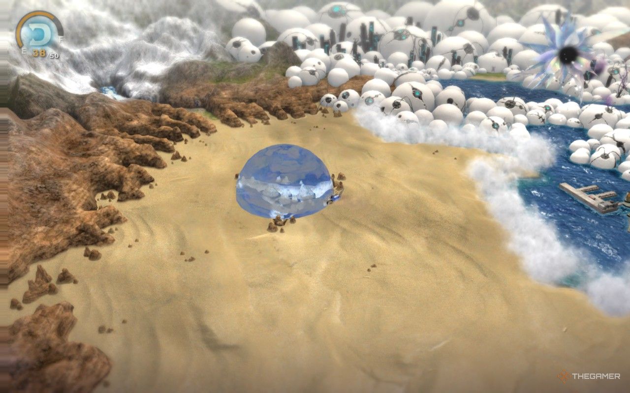 a orb around the center of the sandsea in fantasian neo dimension that lets you access the echoes of the sandsea mission.