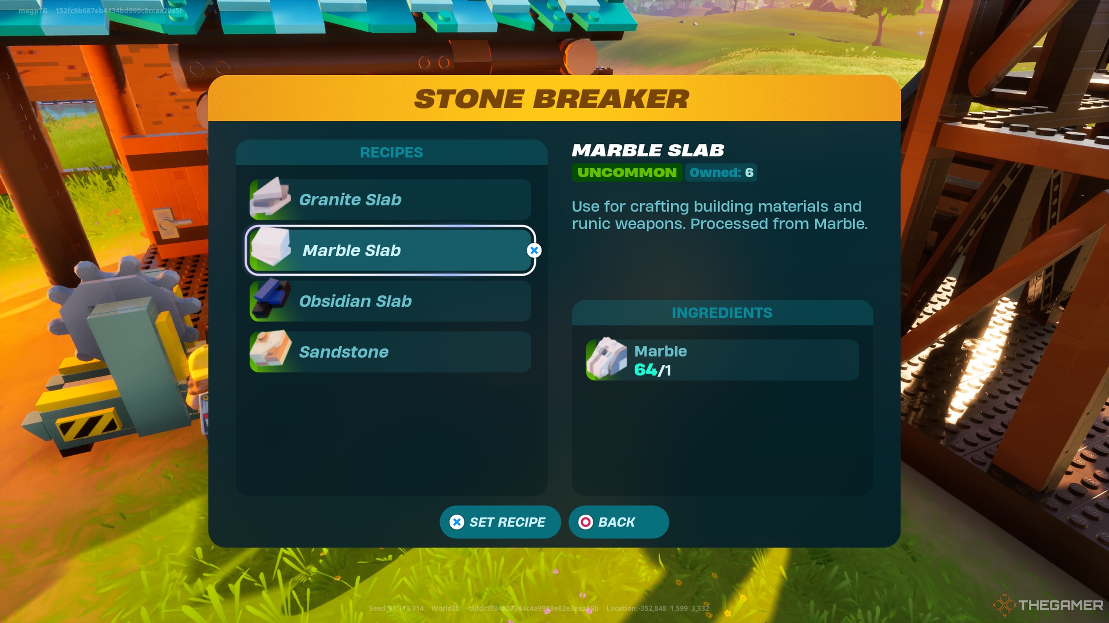 Using the Stone Breaker in Lego Fortnite Odyssey.