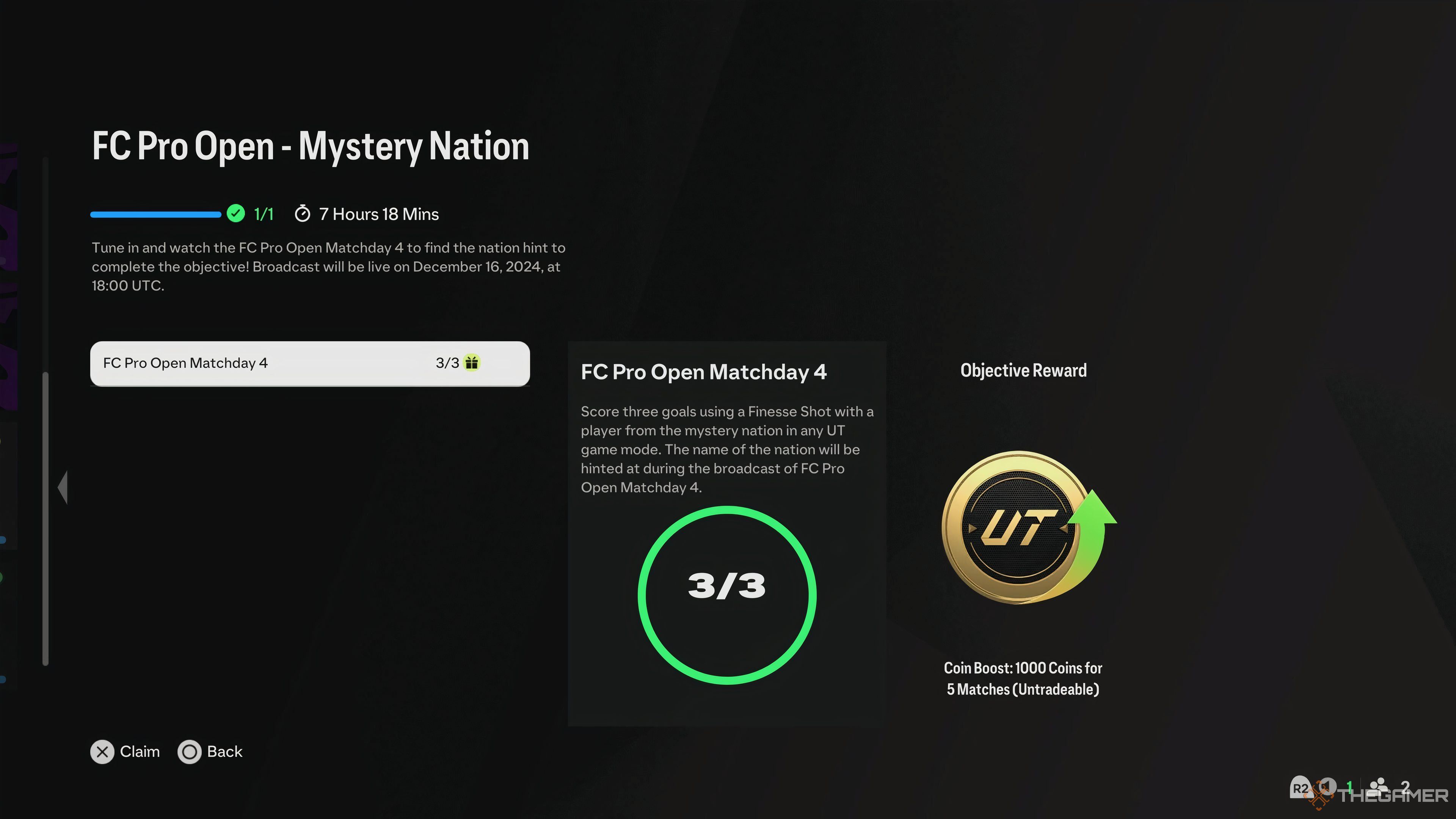 The completed Mystery Nation objective in EA Sports FC 25.