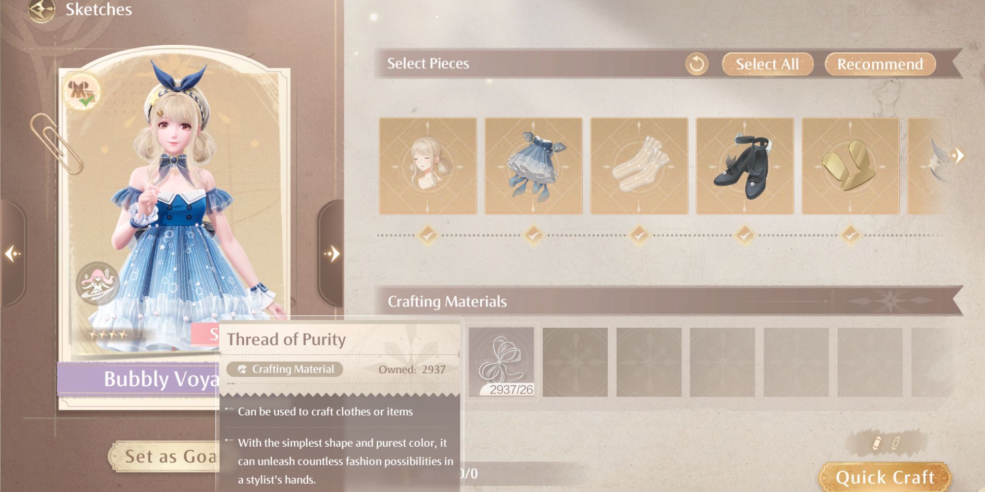 Infinity Nikki- How to use thread of purity