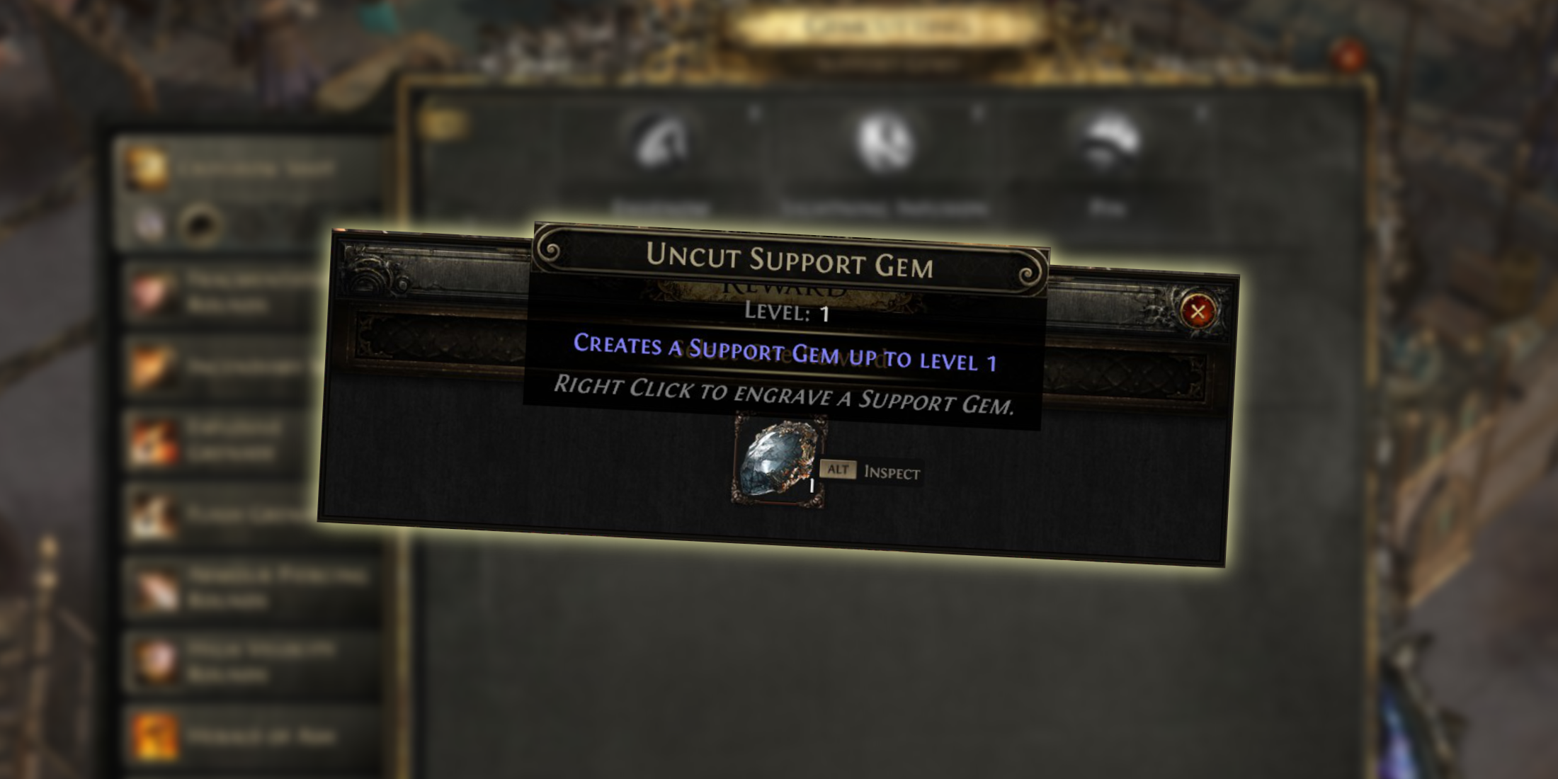 Path of Exile 2 Get More Support Gems PoE 2 Uncut Support Gem Currency