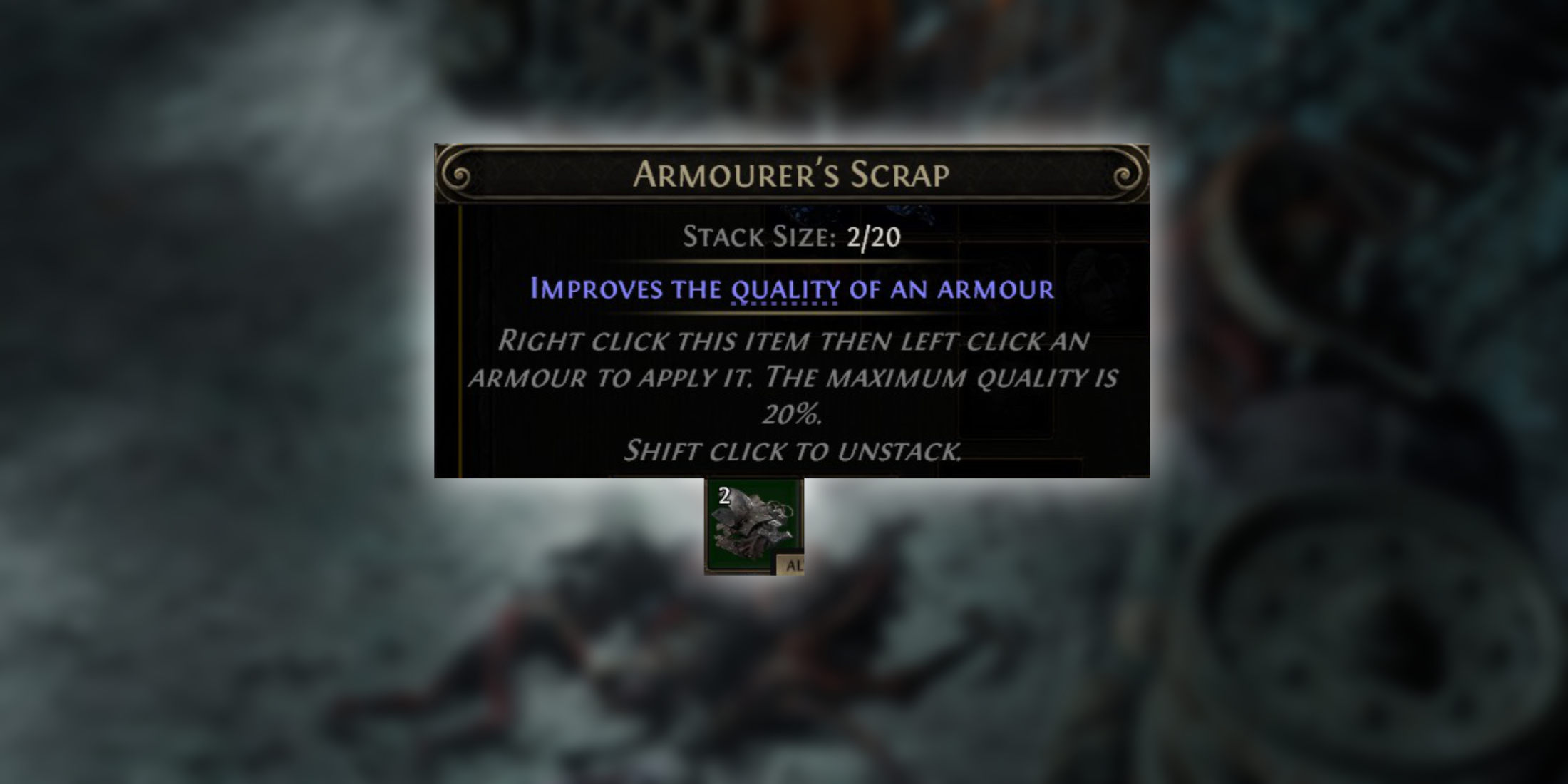 Path of Exile 2 Upgrade Quality Weapon Armor Currencies Armorers Scrap