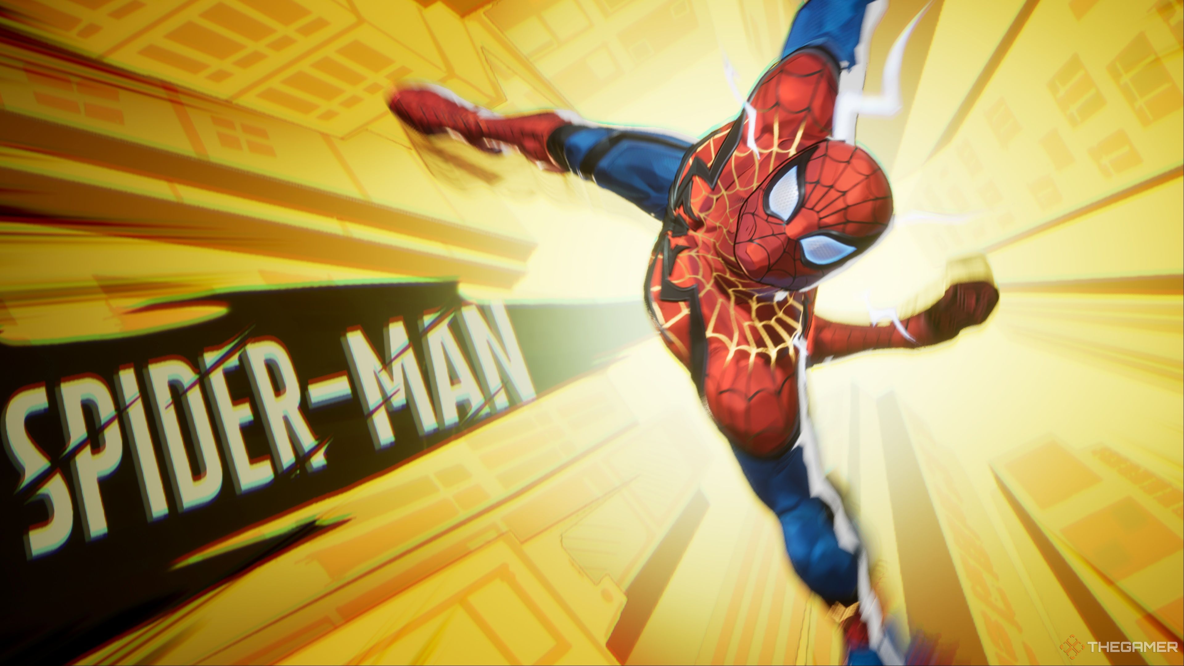 Spider-Man's introduction screen showing him diving in Marvel Rivals