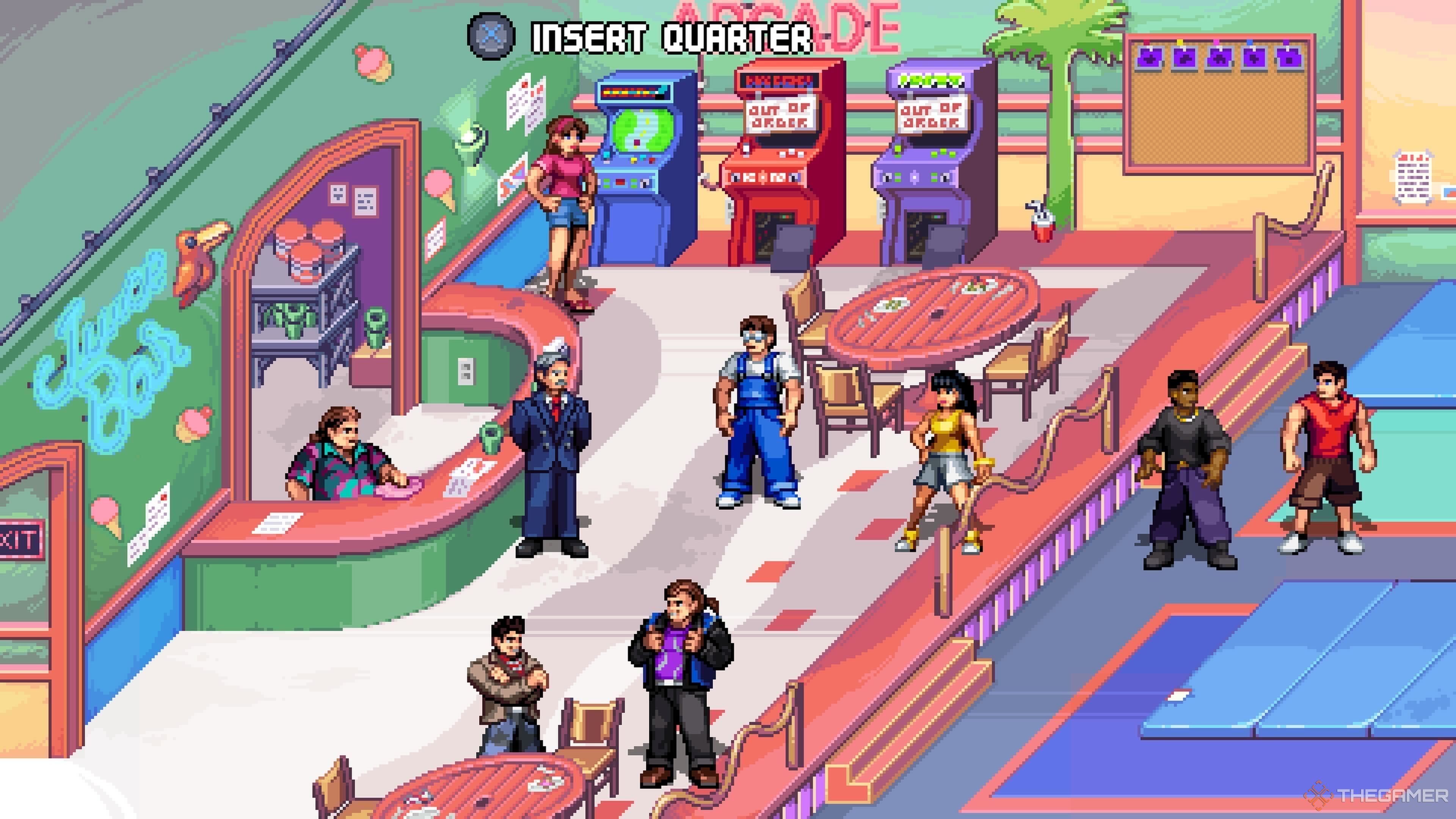 The arcade cabinets in Power Rangers: Rita's Rewind.