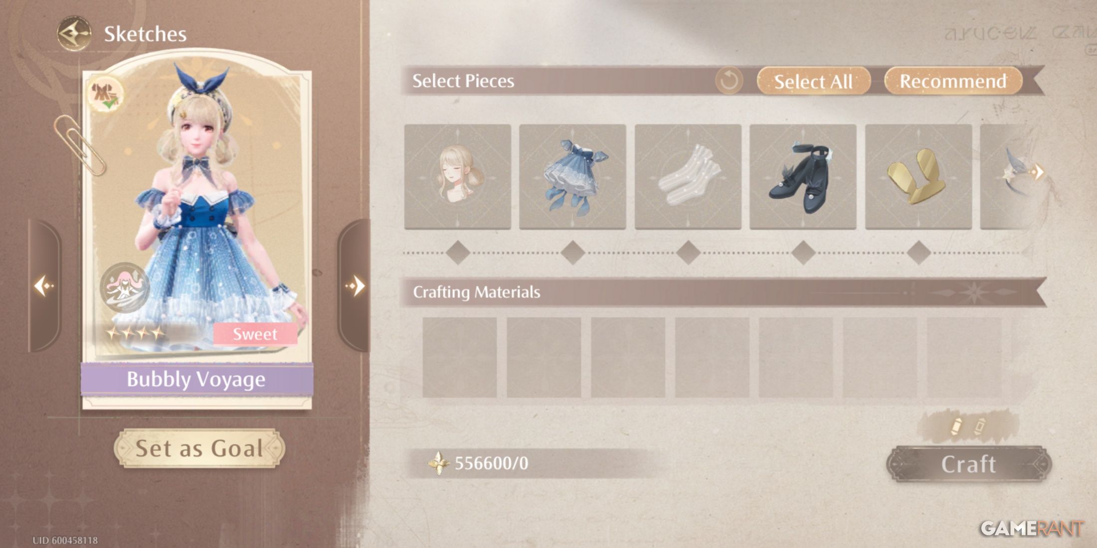 Bubbly Voyage outfit in Infinity Nikki