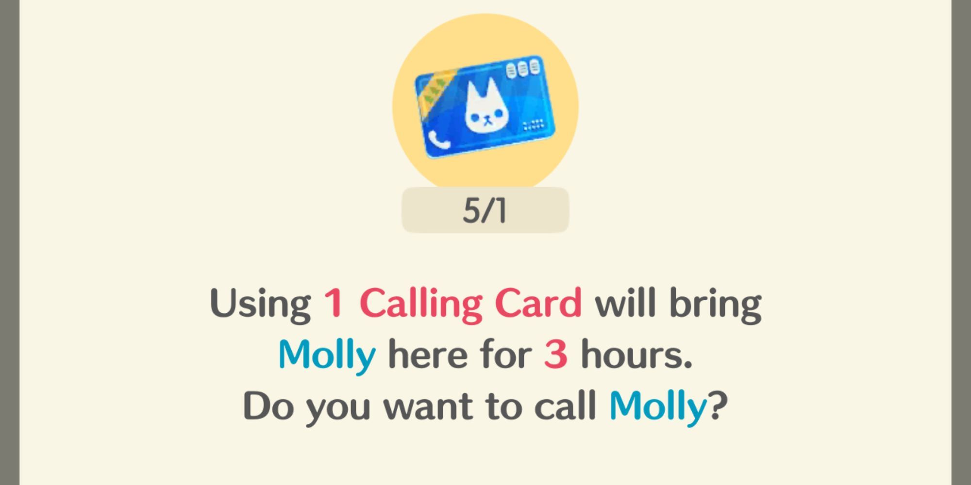 animal crossing pocket camp complete calling card