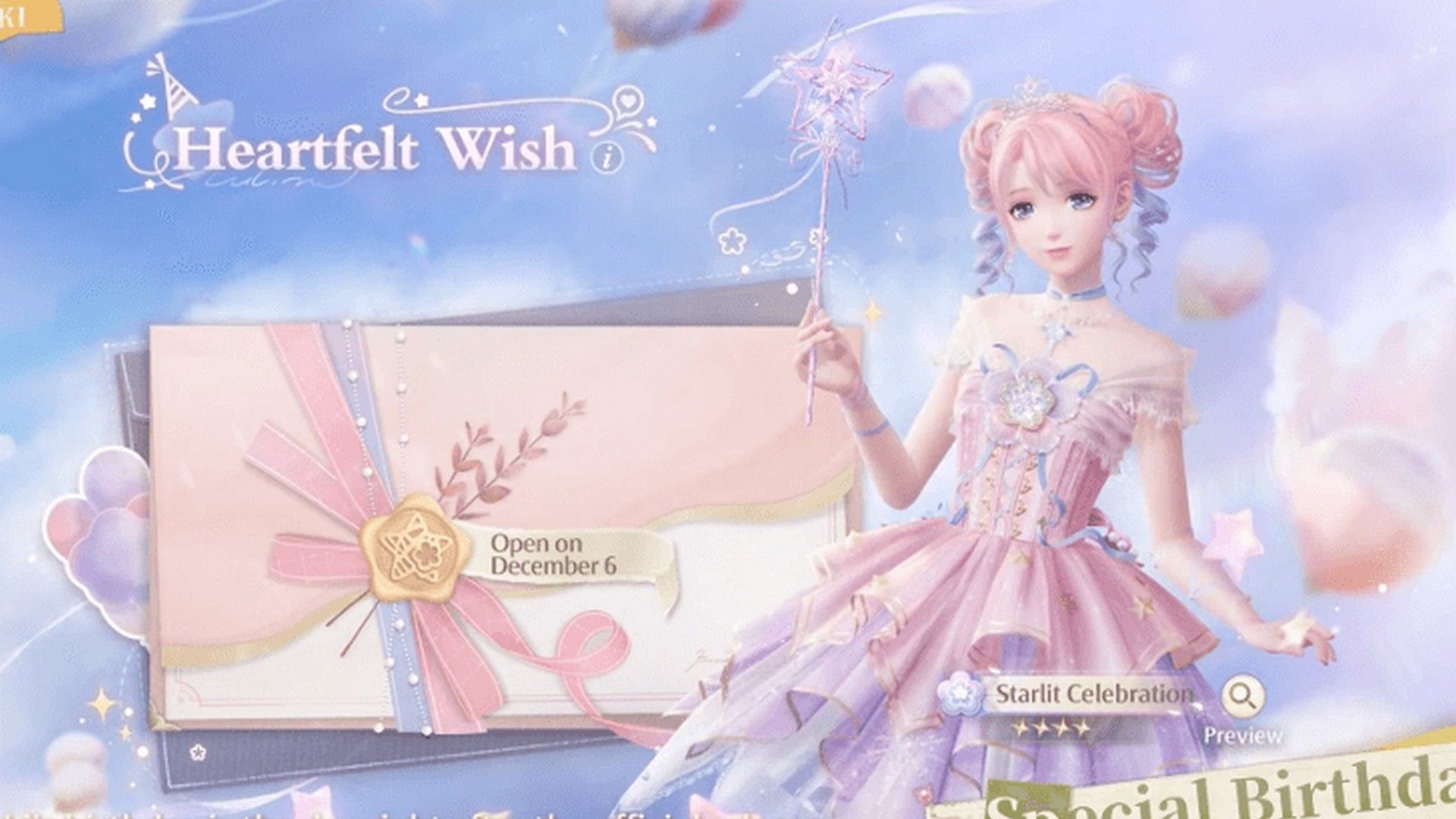 How to get the Starlit Celebration Birthday Outfit in Infinity Nikki