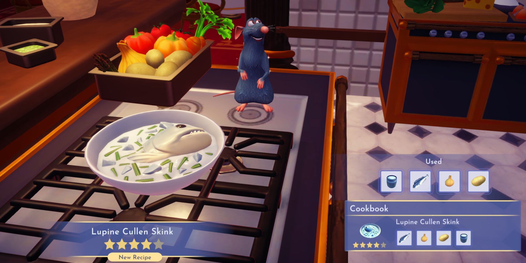 Lupine Cullen Skink recipe in Disney Dreamlight Valley